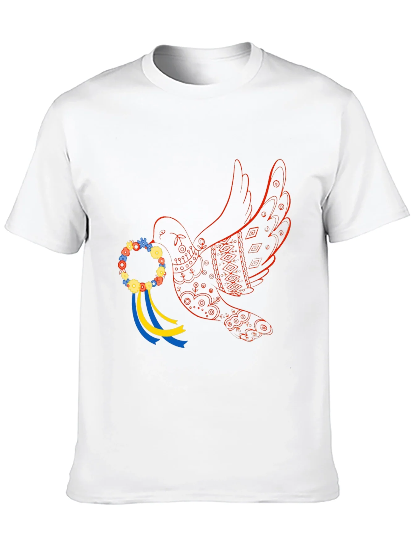 Camiseta Negra Paloma de la Paz Ucrania