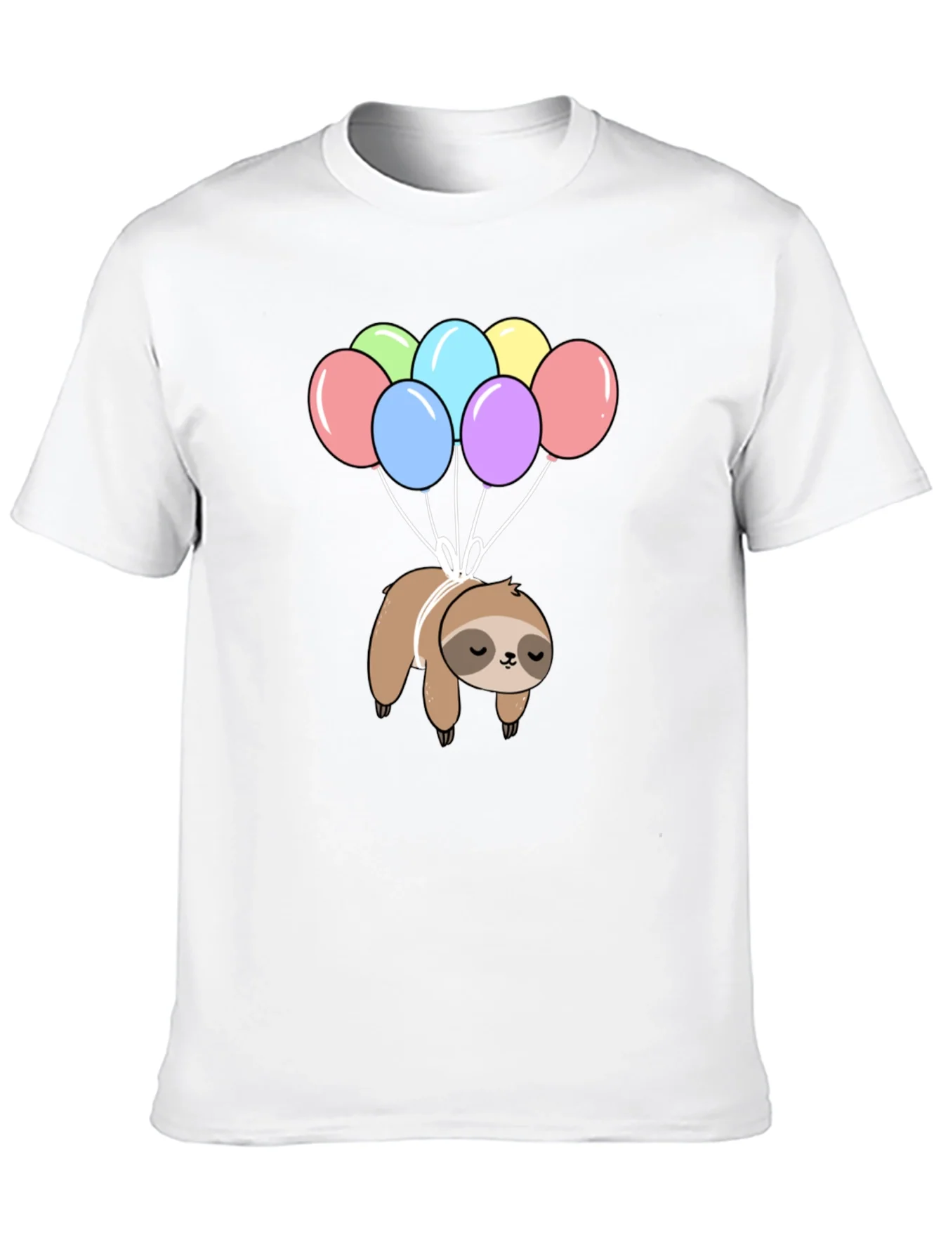 Rebbecca Sloth Balloon Graphic T-Shirt - Fun Animal Tee