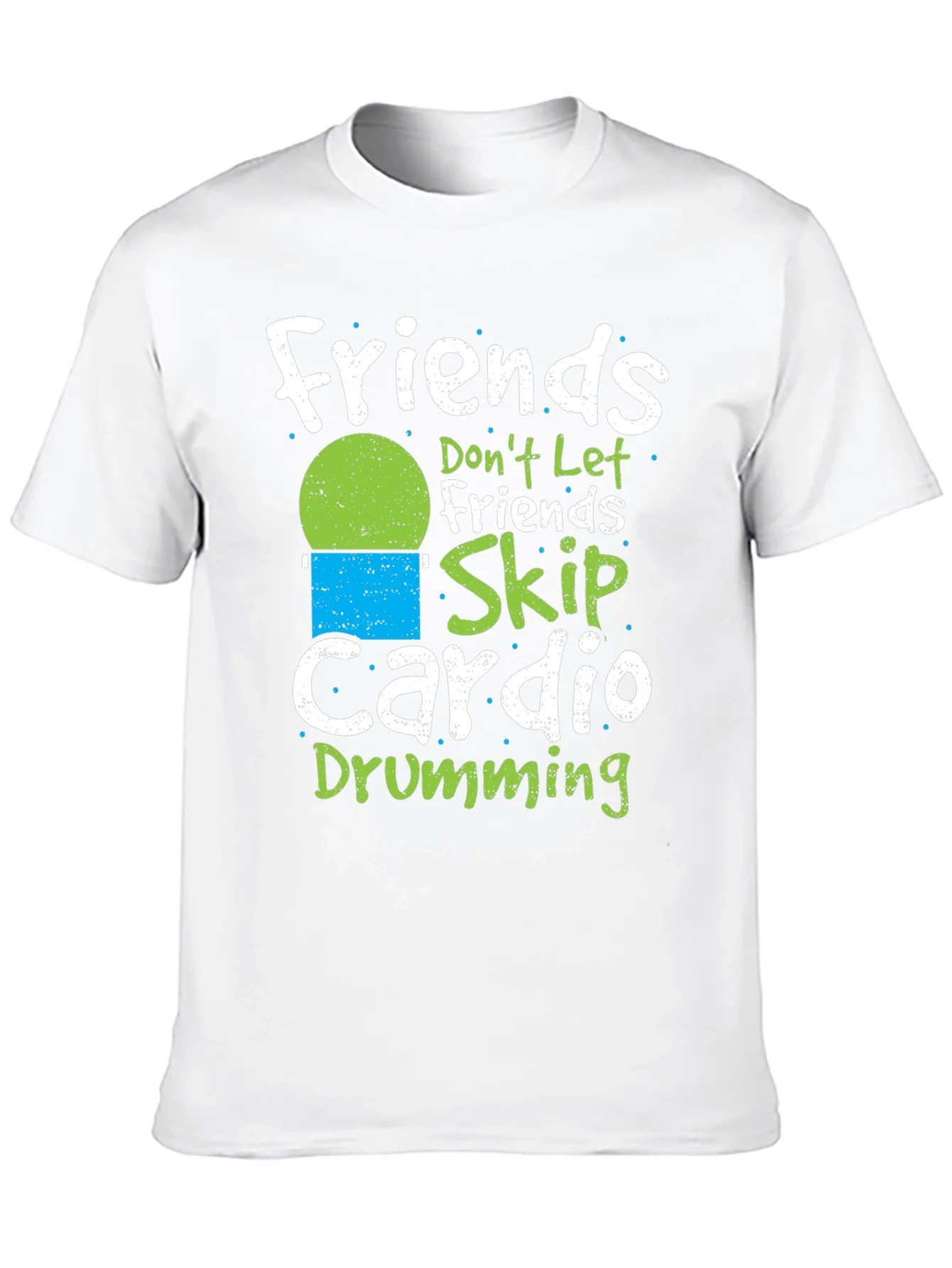 Camiseta Negra: Friends Dont Let Friends Skip Cardio Drumming