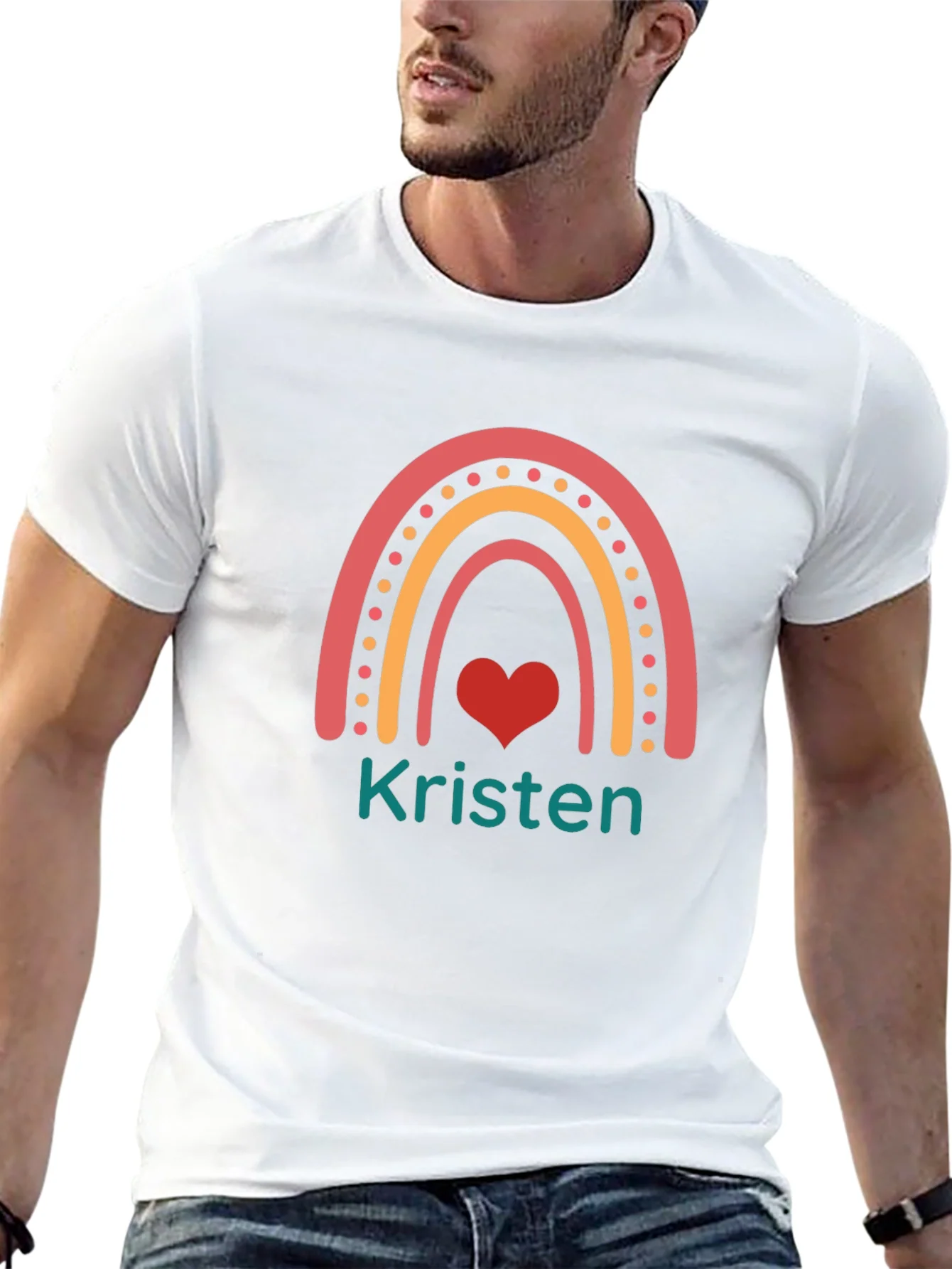 Rebbecca Rainbow Kristen Heart Tee - Personalized!