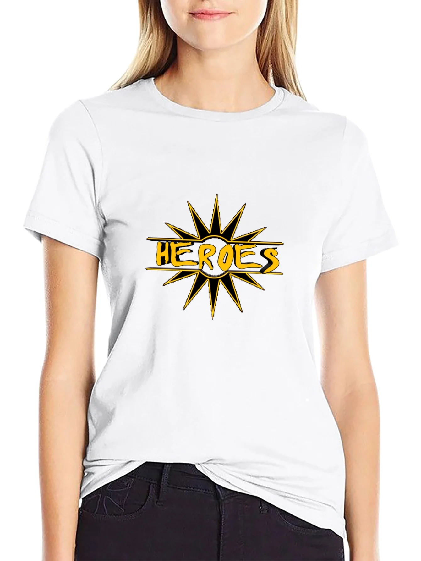 Camiseta Negra H¨¦roes Dise?o Sol