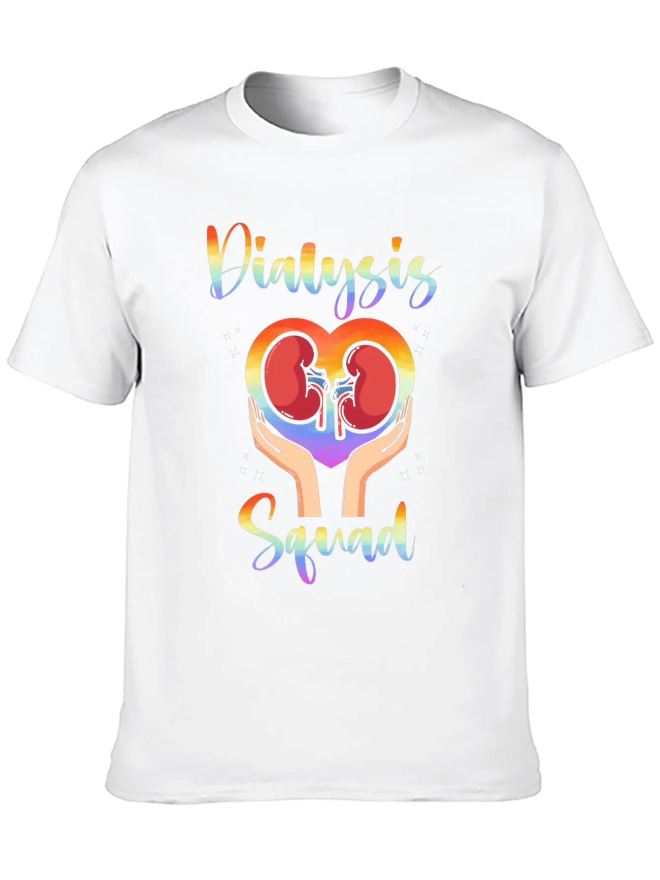 Rebbecca Dialysis Squad Rainbow T-Shirt Kidney Support Tee