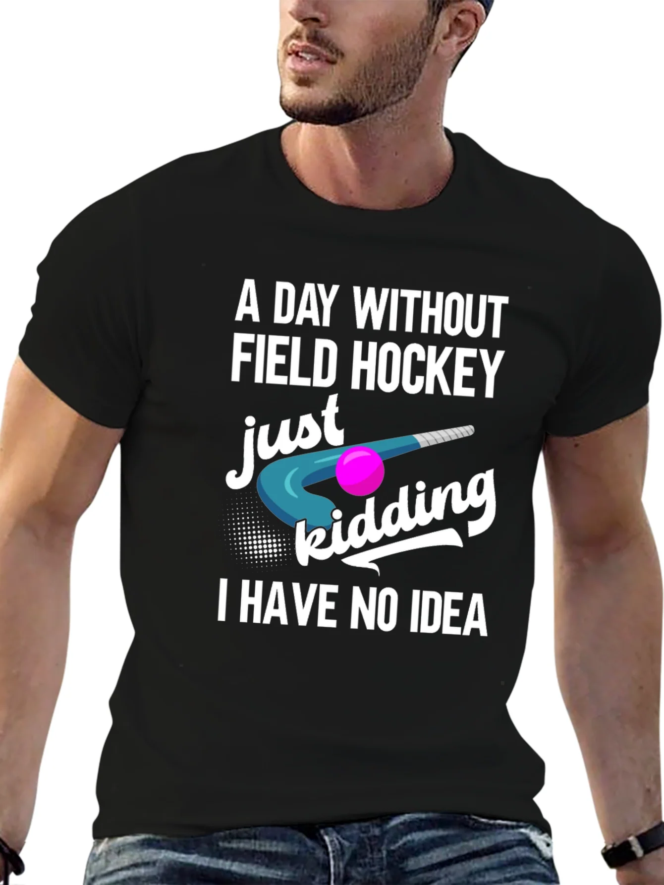 Camiseta Negra Hockey Sobre Hierba - A Day Without...