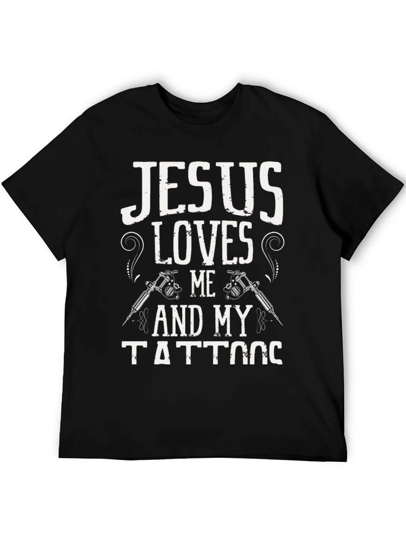 Rebbecca Jesus Loves Me and My Tattoos Graphic T-Shirt