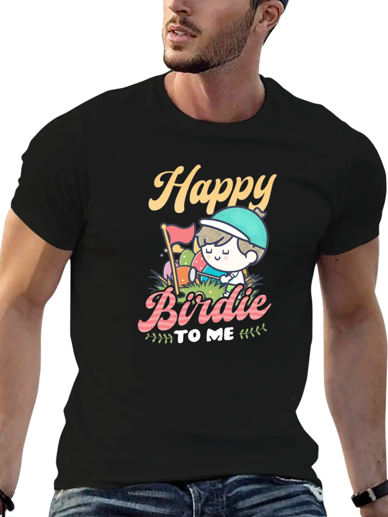 Camiseta Negra Happy Birdie