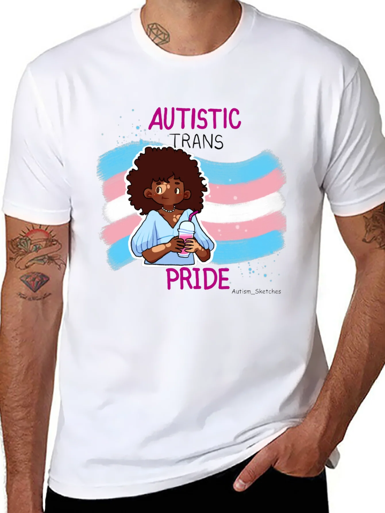 Rebbecca Autistic Trans Pride T-Shirt