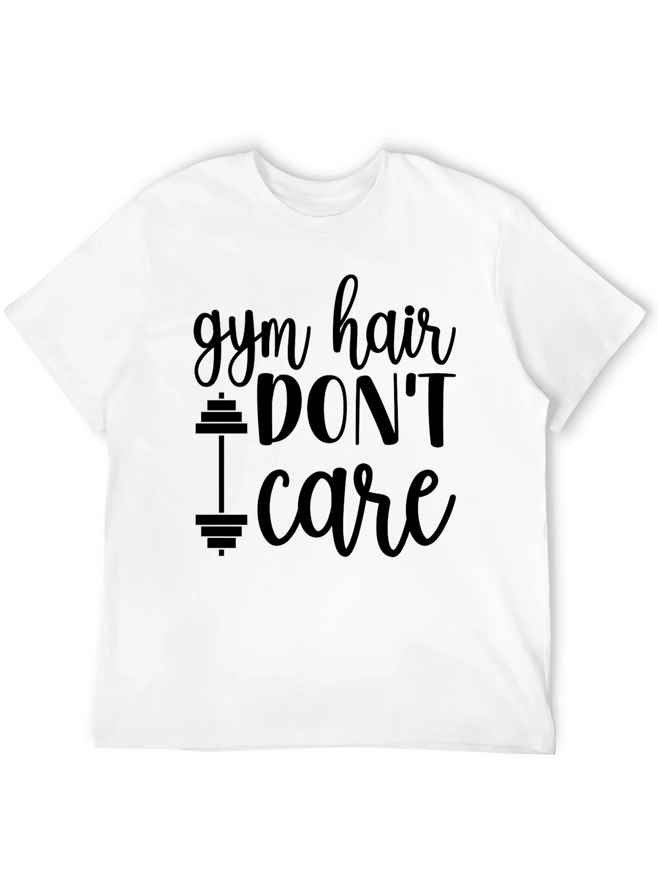 Camiseta Negra Gym Hair Dont Care