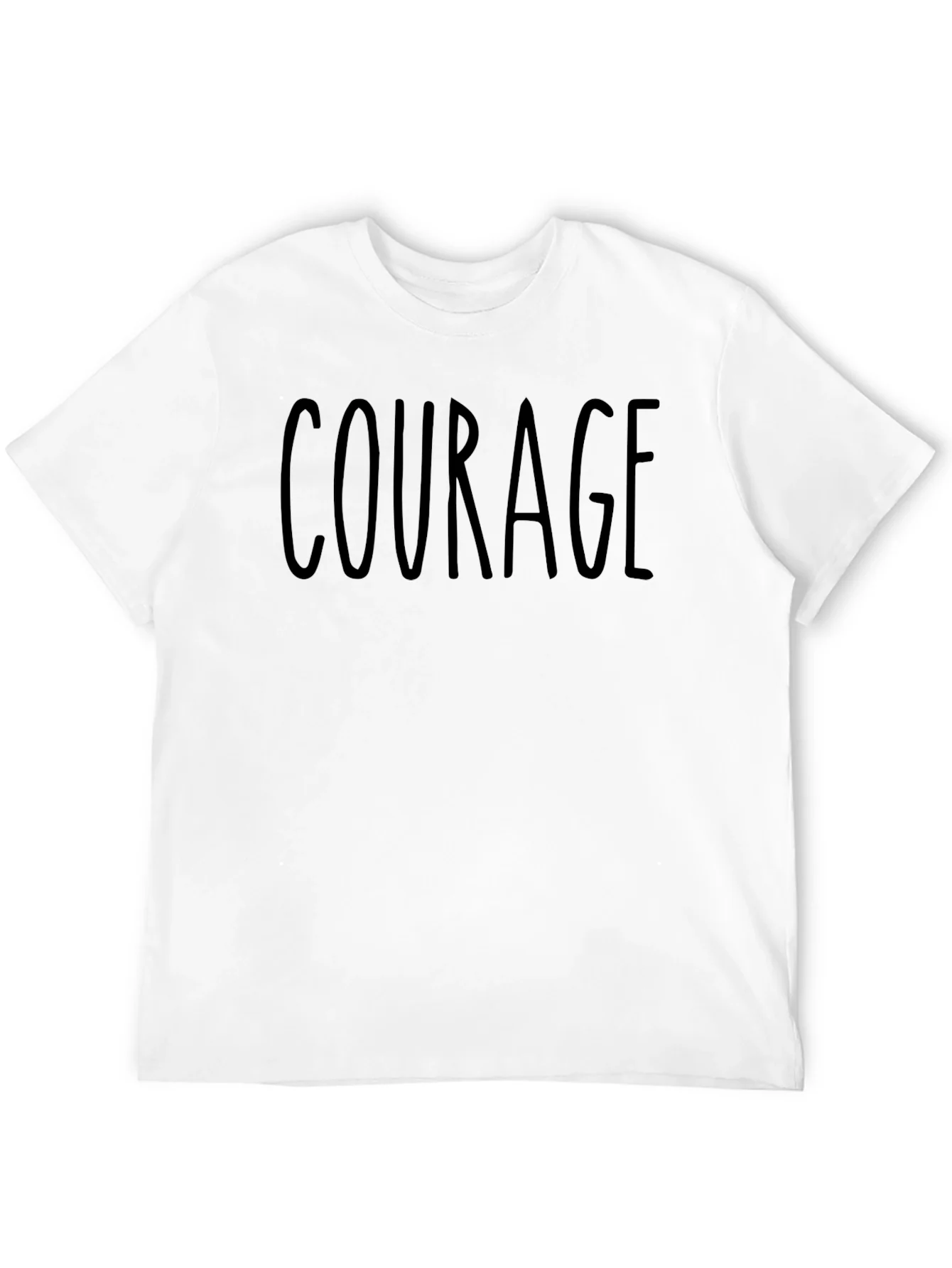 Camiseta Negra Hombre Courage - Estilo Casual
