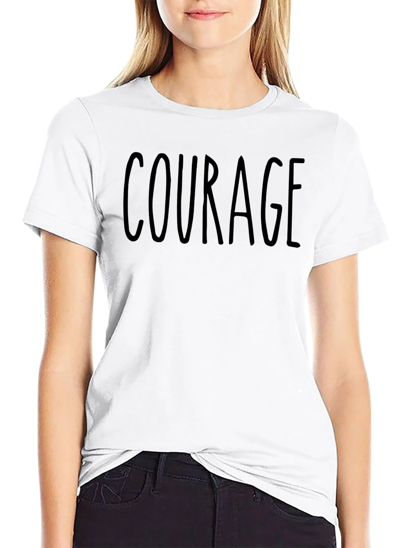 Camiseta Negra Hombre Courage - Estilo Casual
