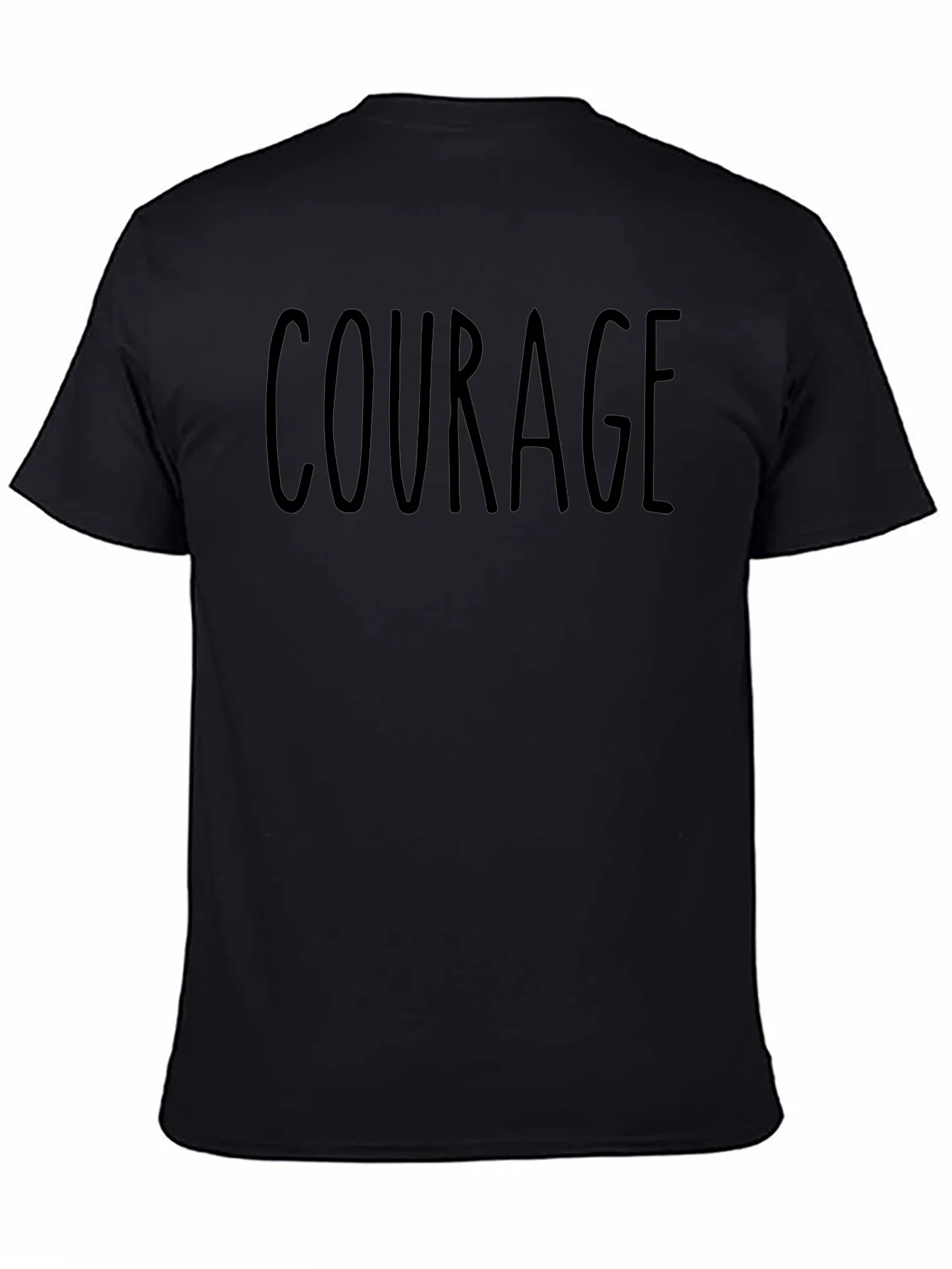 Camiseta Negra Hombre Courage - Estilo Casual