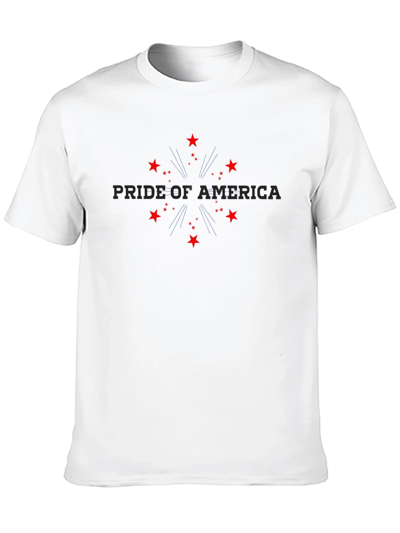 Camiseta Negra Pride of America Estrellas Rojas