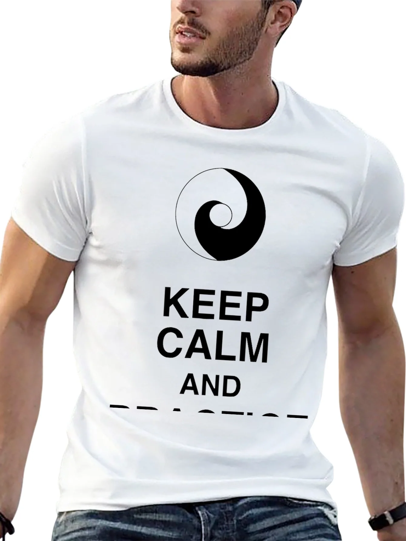 Camiseta Negra Keep Calm and Practice