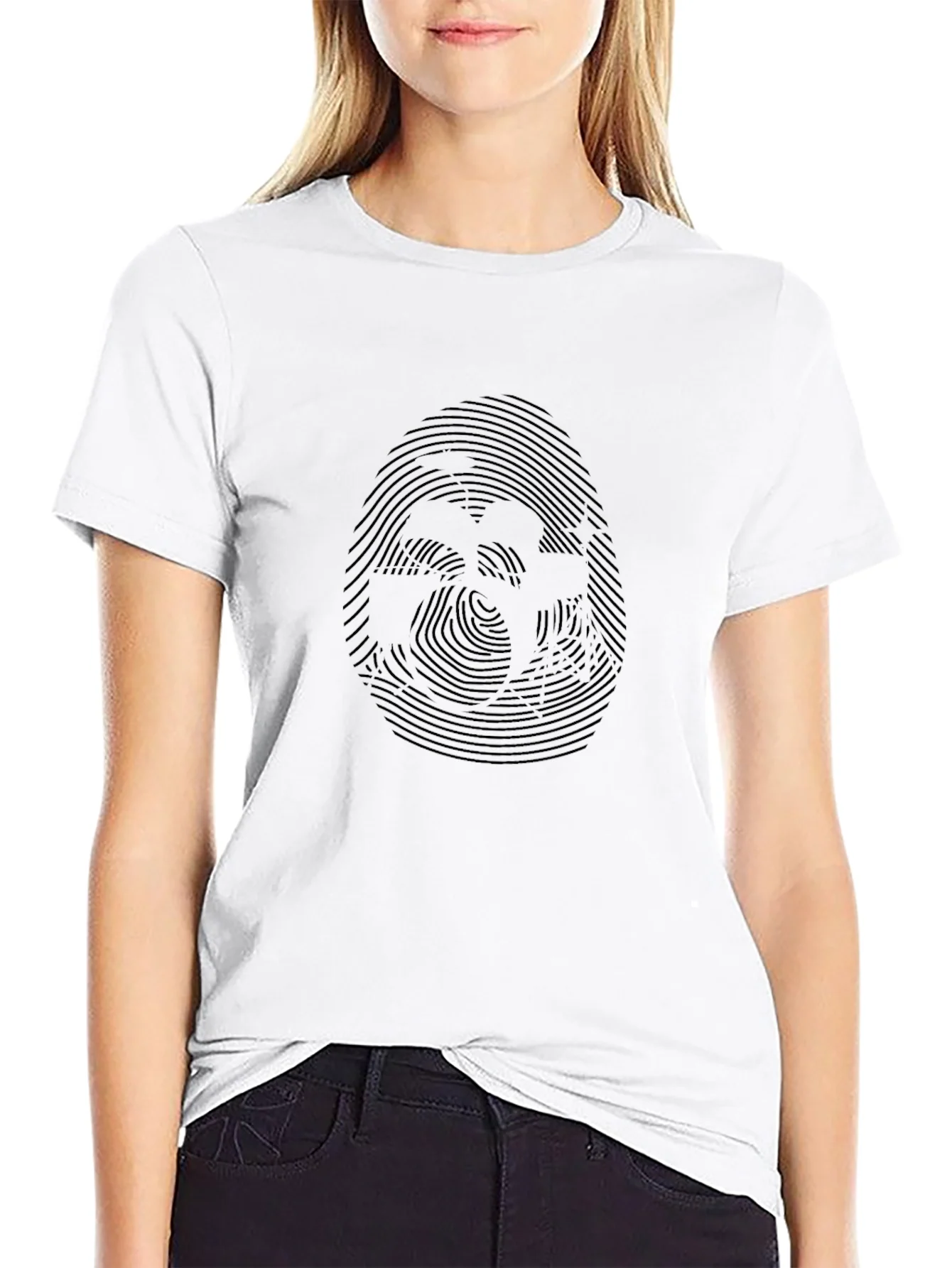 Rebbecca Fingerprint Vader Graphic Tee - Unique Black T-Shirt