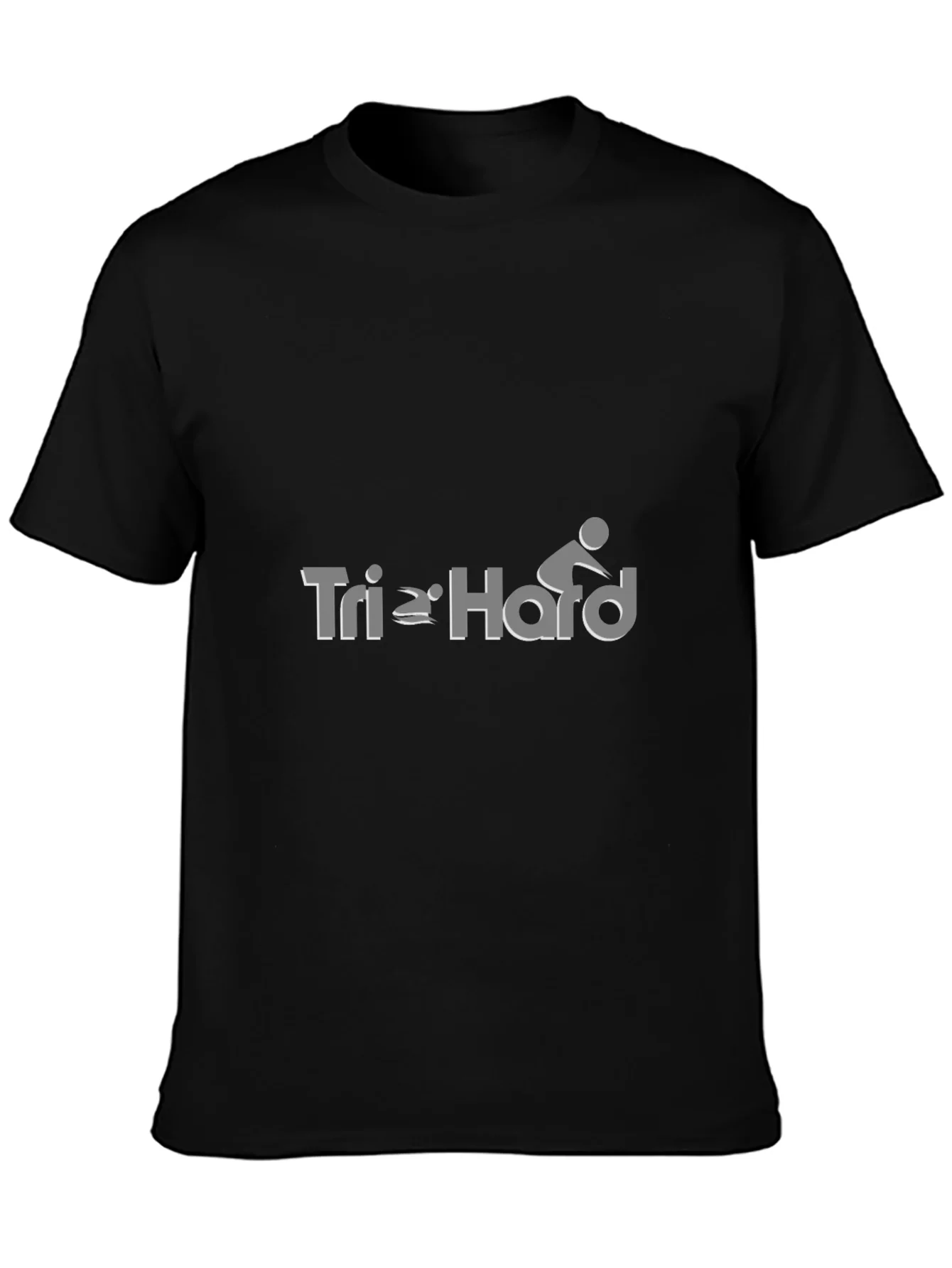 Camiseta Negra Tri Hard para Triatl¨®n