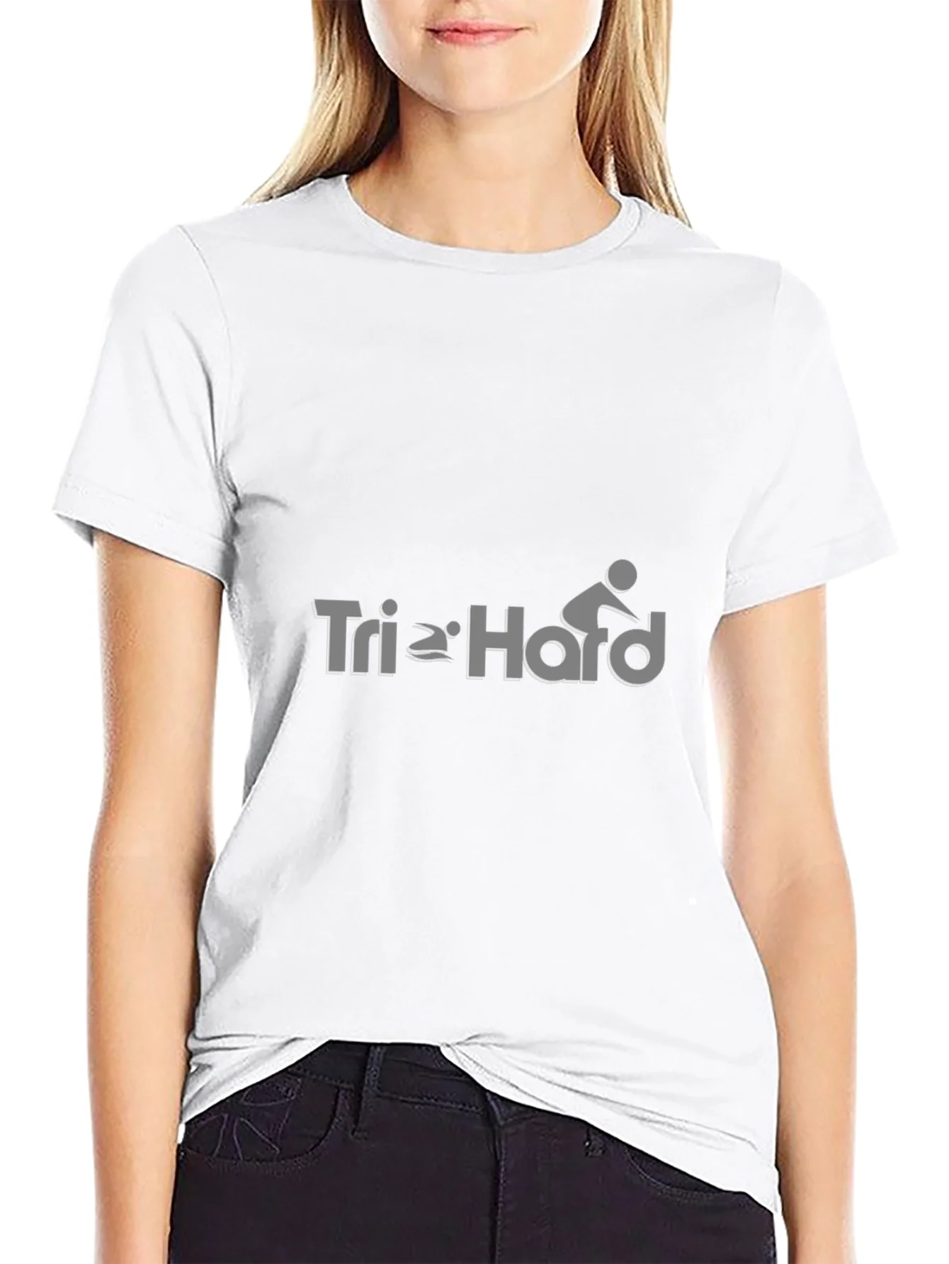 Camiseta Negra Tri Hard para Triatl¨®n