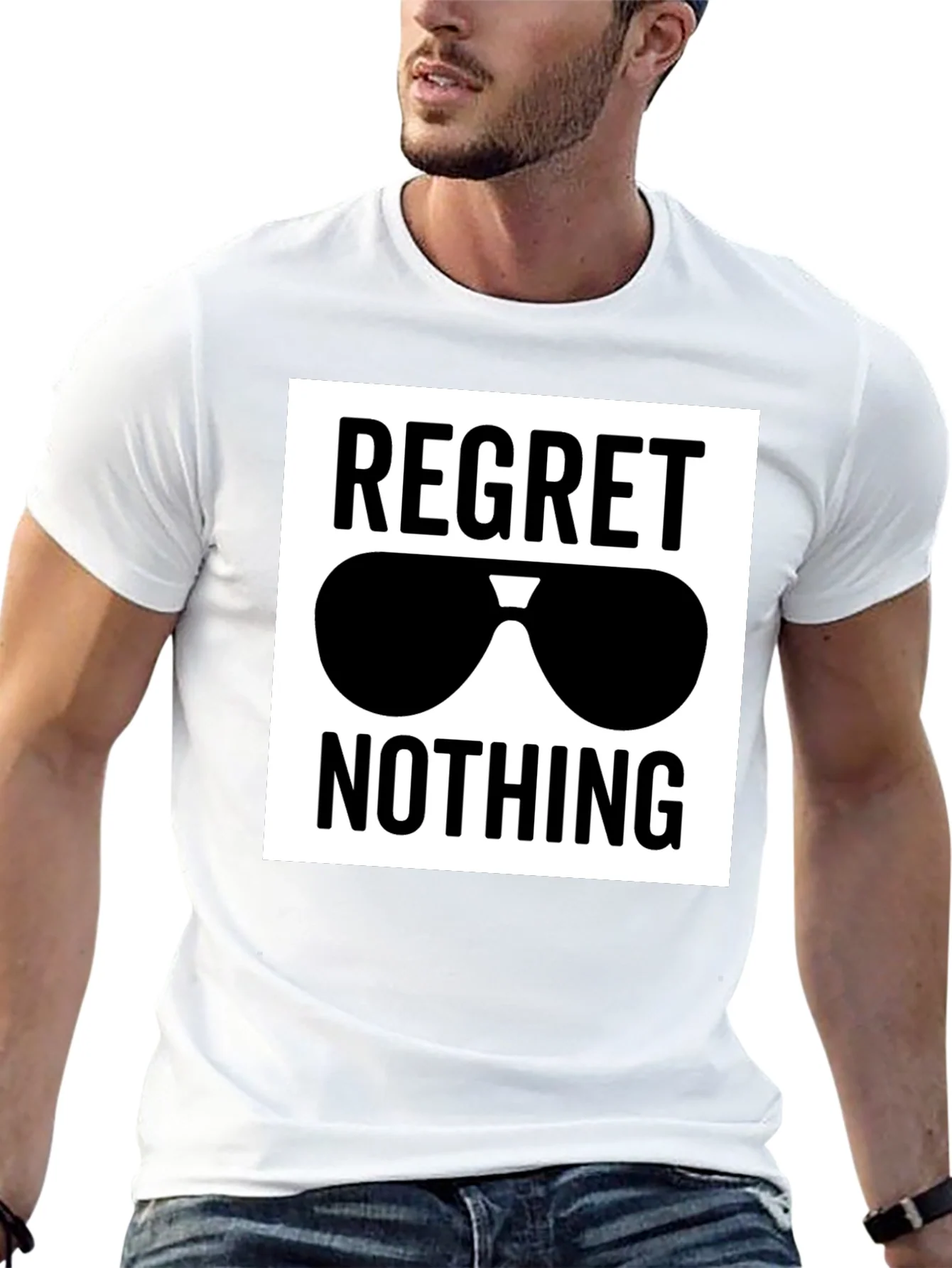 Rebbecca Regret Nothing Sunglasses Graphic Tee - Black