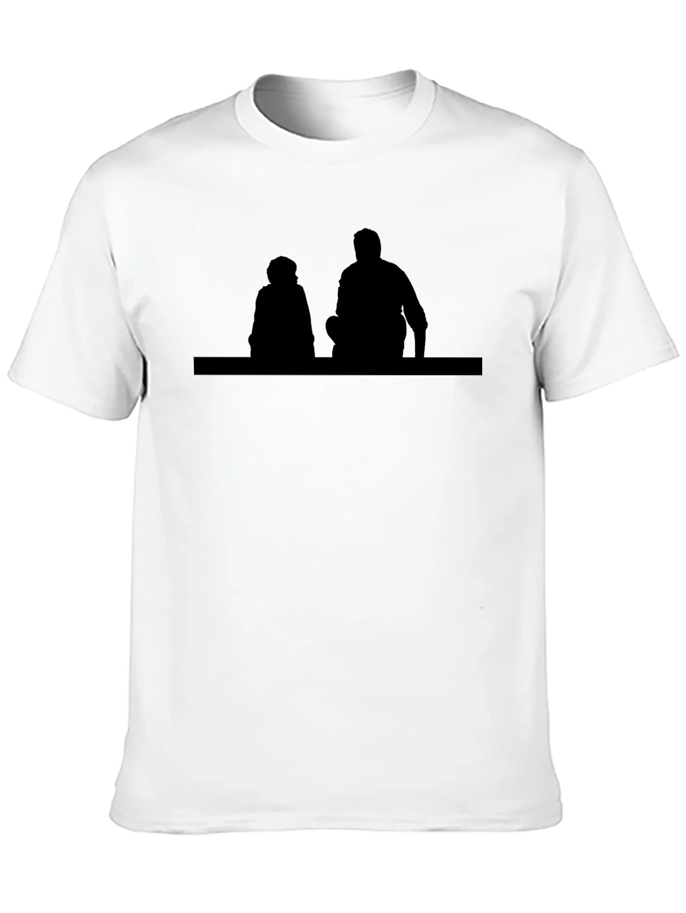 Camiseta Negra Silueta Amistad | Dise?o ¨²nico