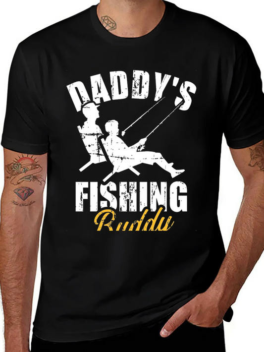 Rebbecca Daddys Fishing Buddy Graphic T-Shirt - Perfect for Fishing Trips