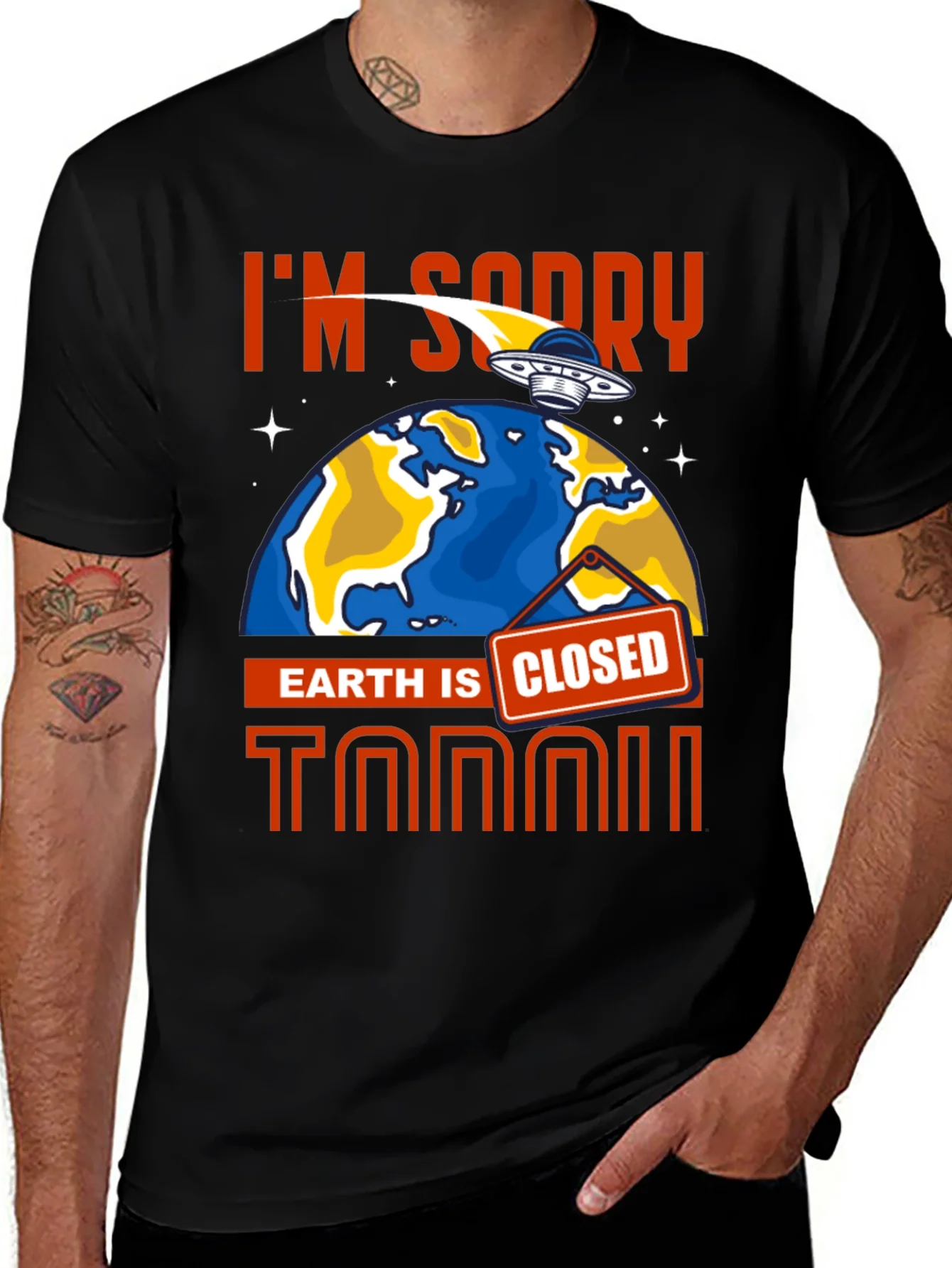 Rebbecca Earth Is Closed T-Shirt Alien Graphic Tee