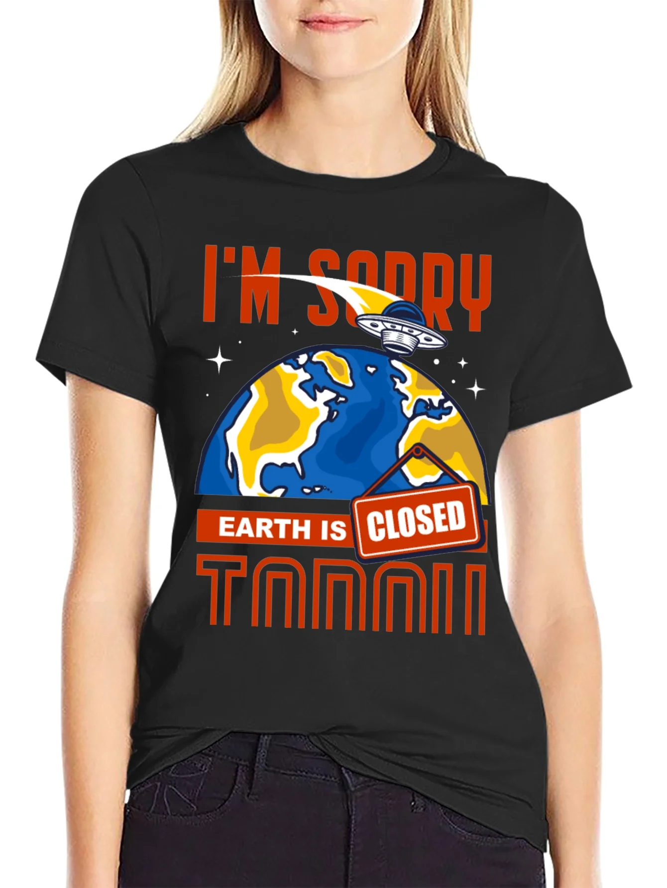 Rebbecca Earth Is Closed T-Shirt Alien Graphic Tee