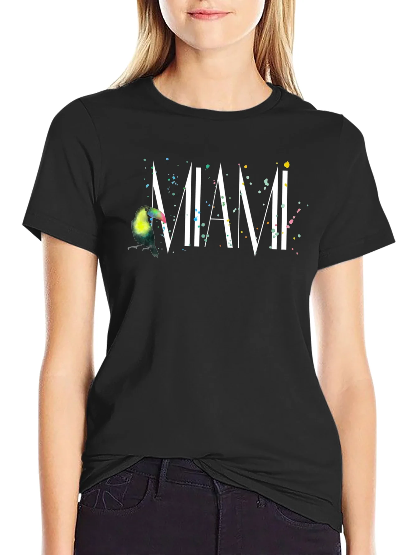 Rebbecca Miami Toucan Black T-Shirt