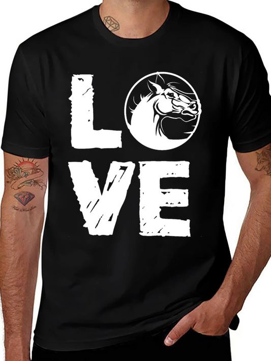 Rebbecca Love Horse Graphic Tee - Unisex Black Cotton T-Shirt