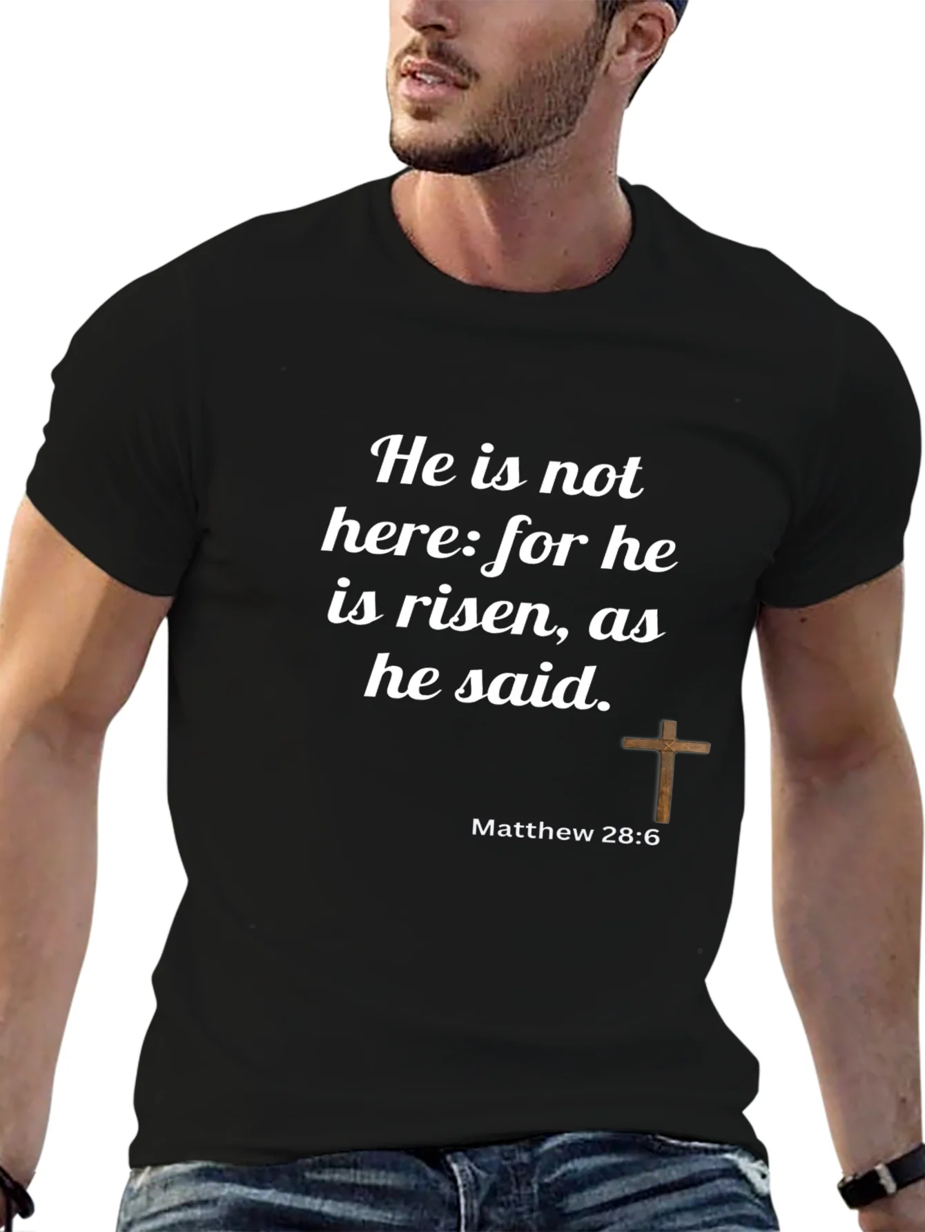 Rebbecca He is Risen Religious T-Shirt