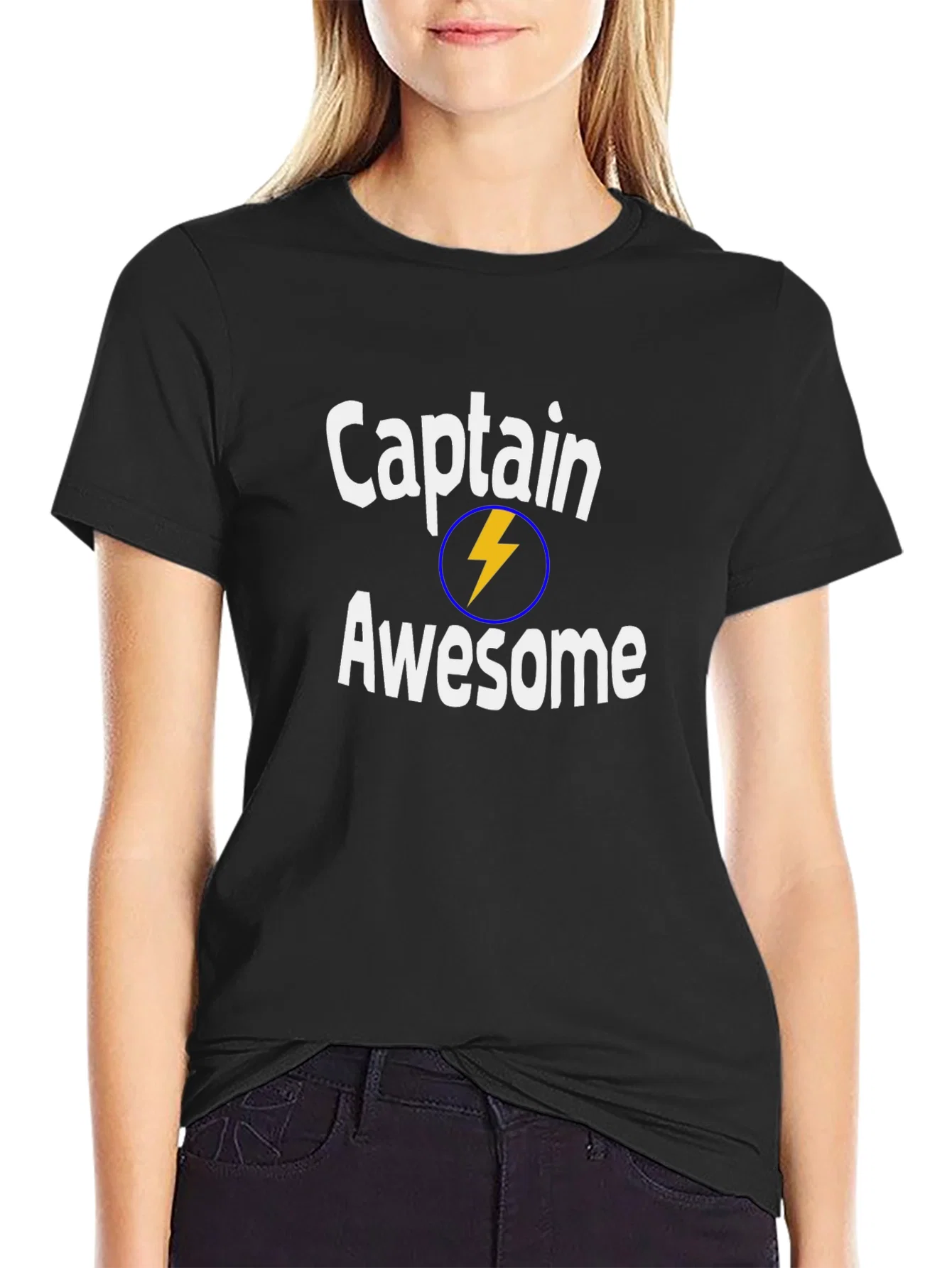 Rebbecca Captain Awesome Graphic Tee - Black T-Shirt