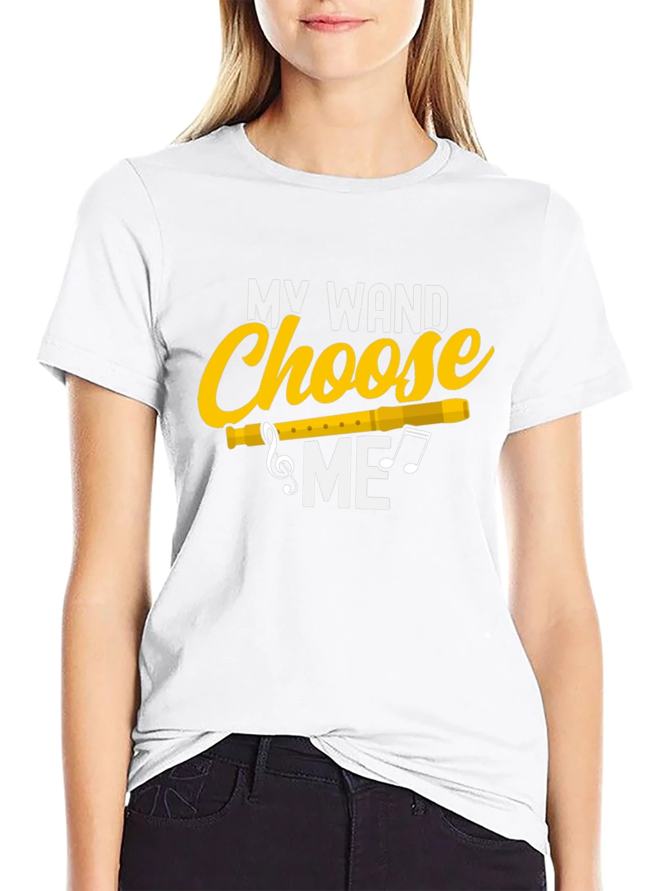 Camiseta Negra My Wand Choose Me M¨²sica
