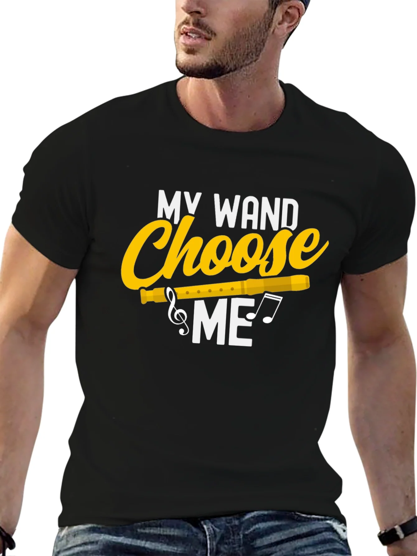 Camiseta Negra My Wand Choose Me M¨²sica