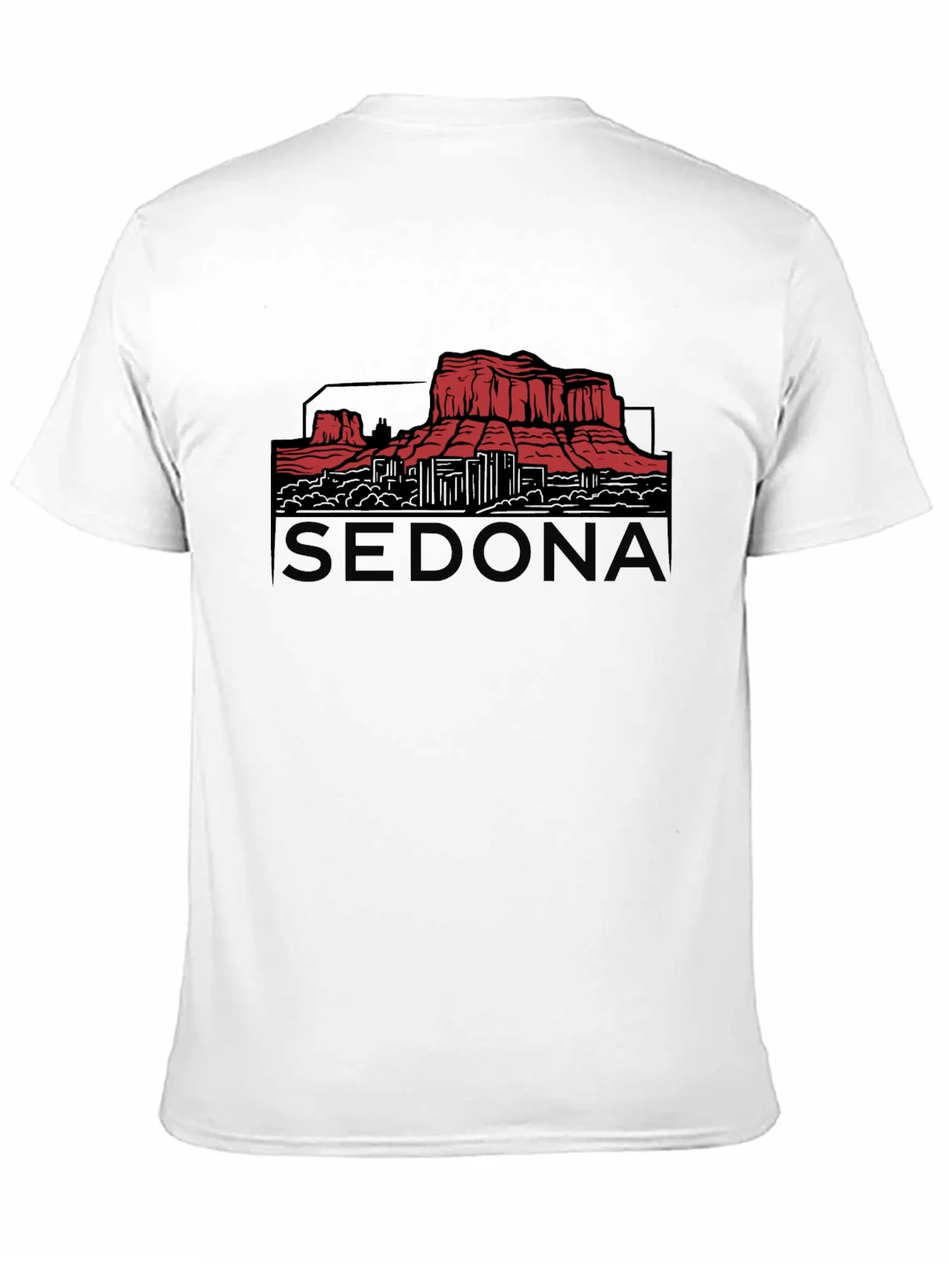 Camiseta Negra Sedona Gr¨¢fica Monta?a Arizona Hombre