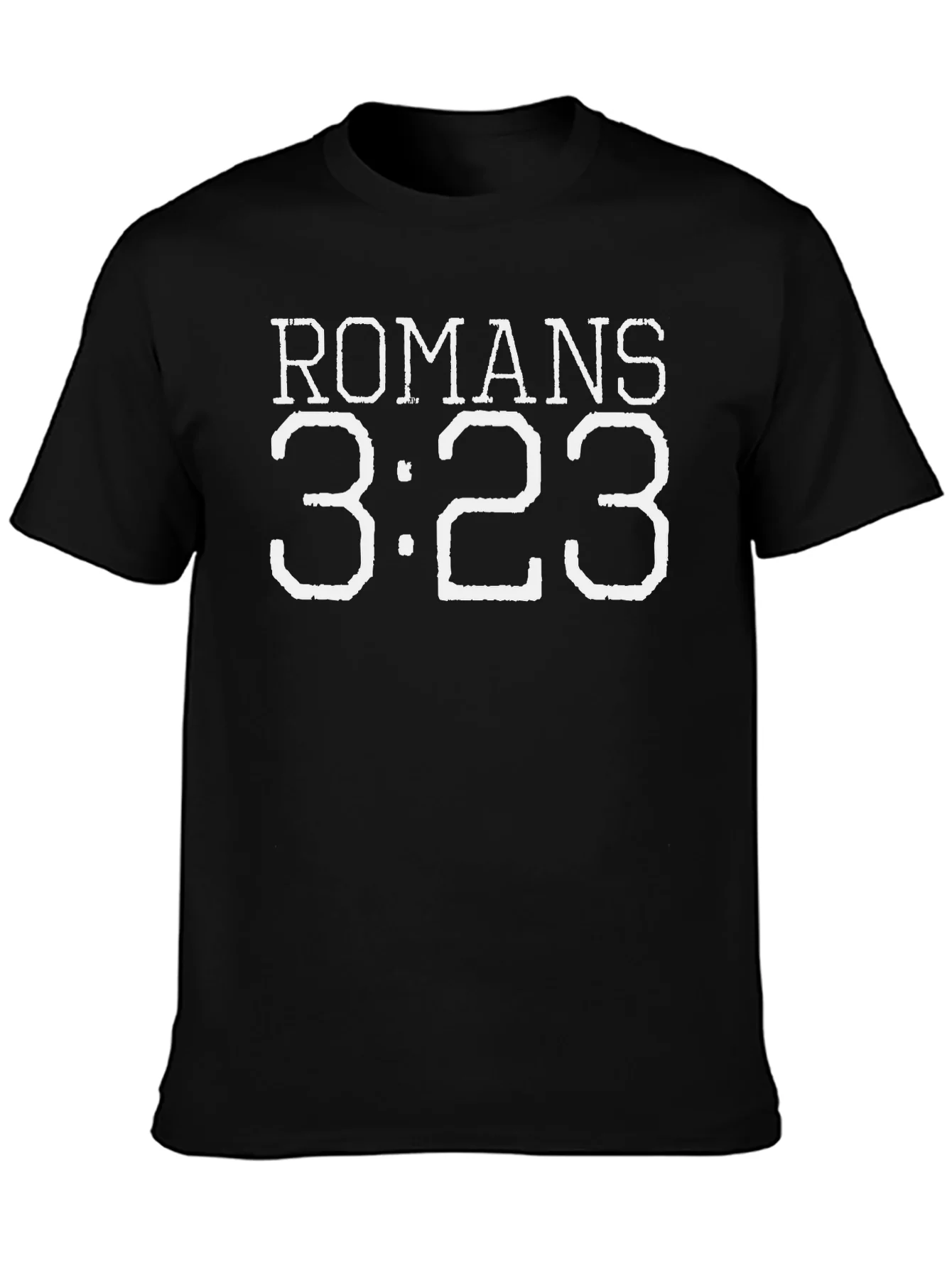 Camiseta Negra con Texto Romanos 3:23