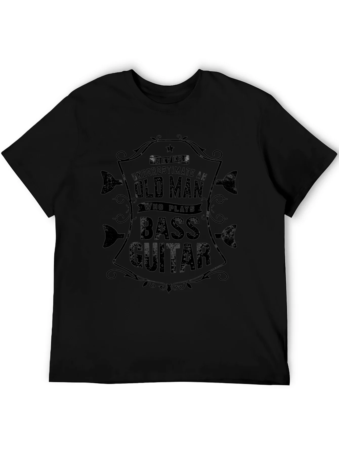 Rebbecca Old Man Bass Guitar Graphic T-Shirt
