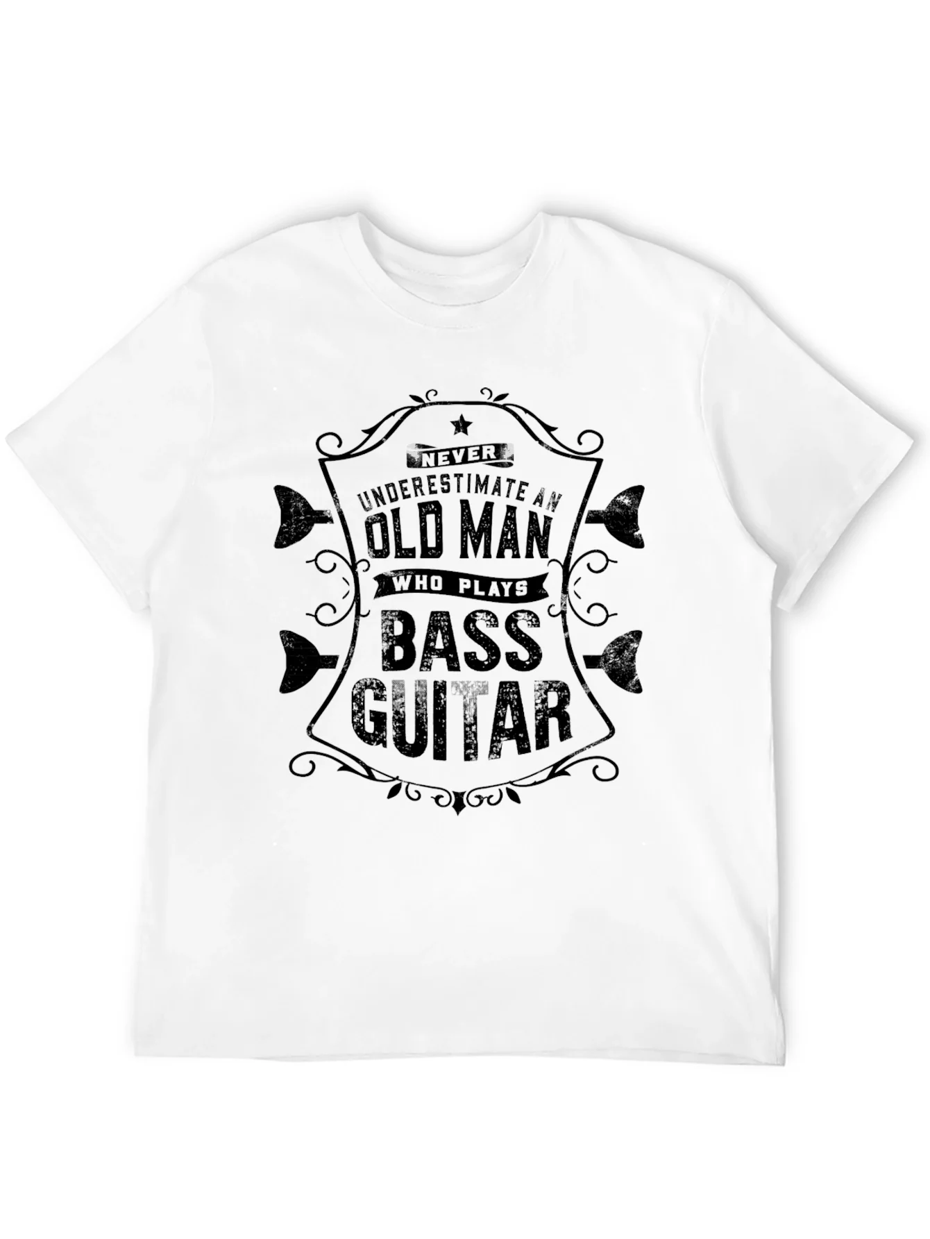Rebbecca Old Man Bass Guitar Graphic T-Shirt