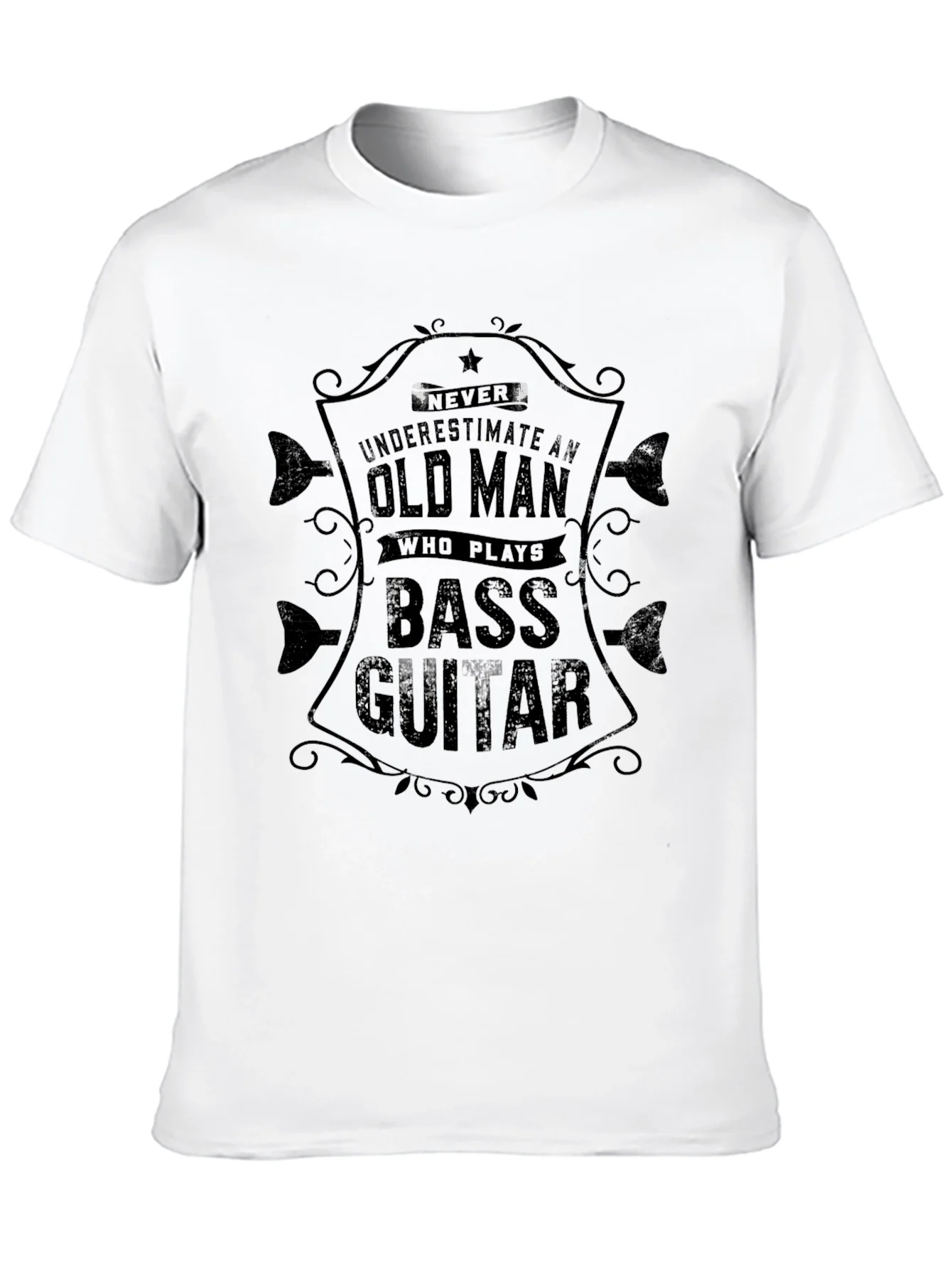 Rebbecca Old Man Bass Guitar Graphic T-Shirt