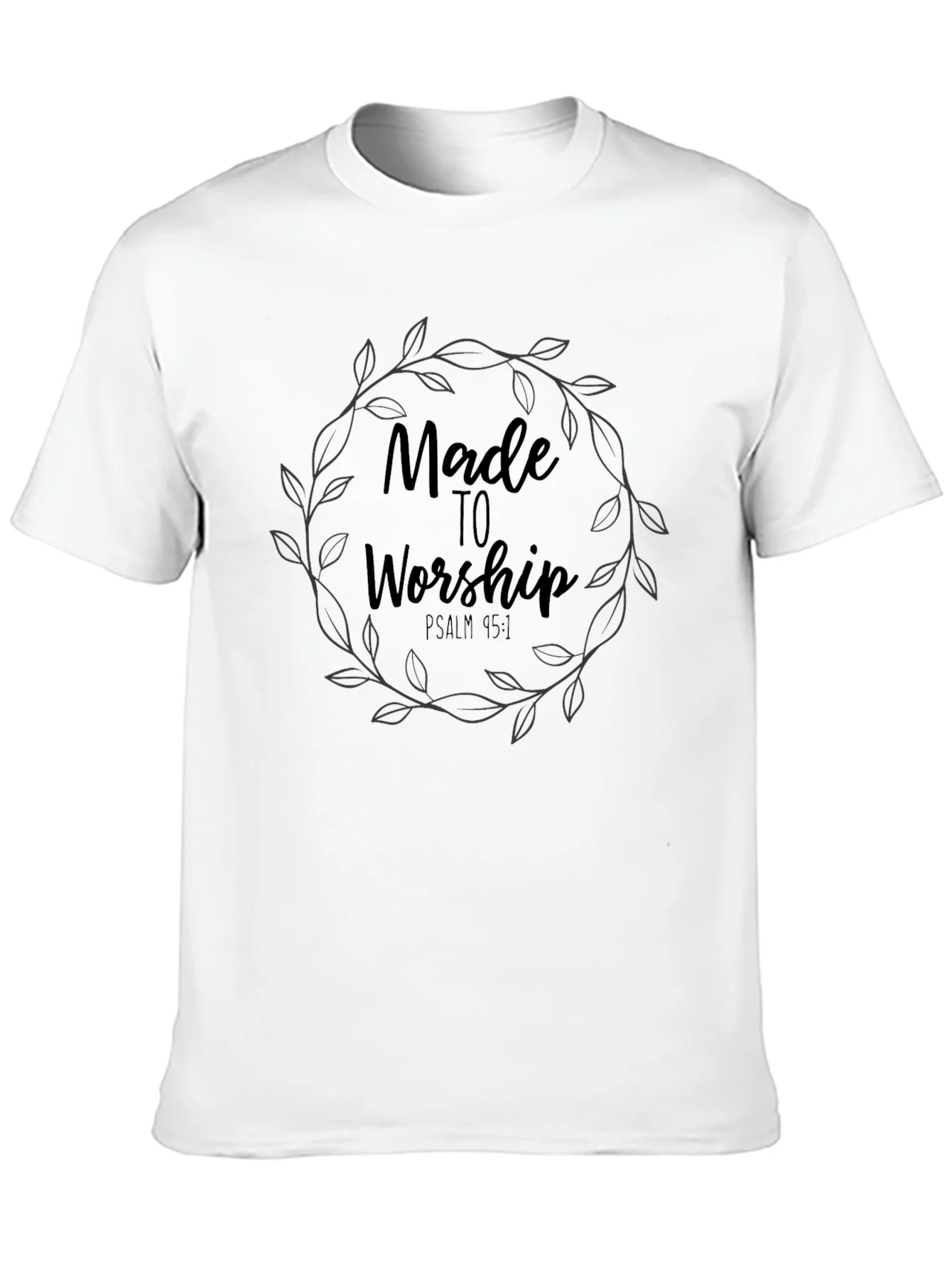 Camiseta Negra Made to Worship Salmo 95:1