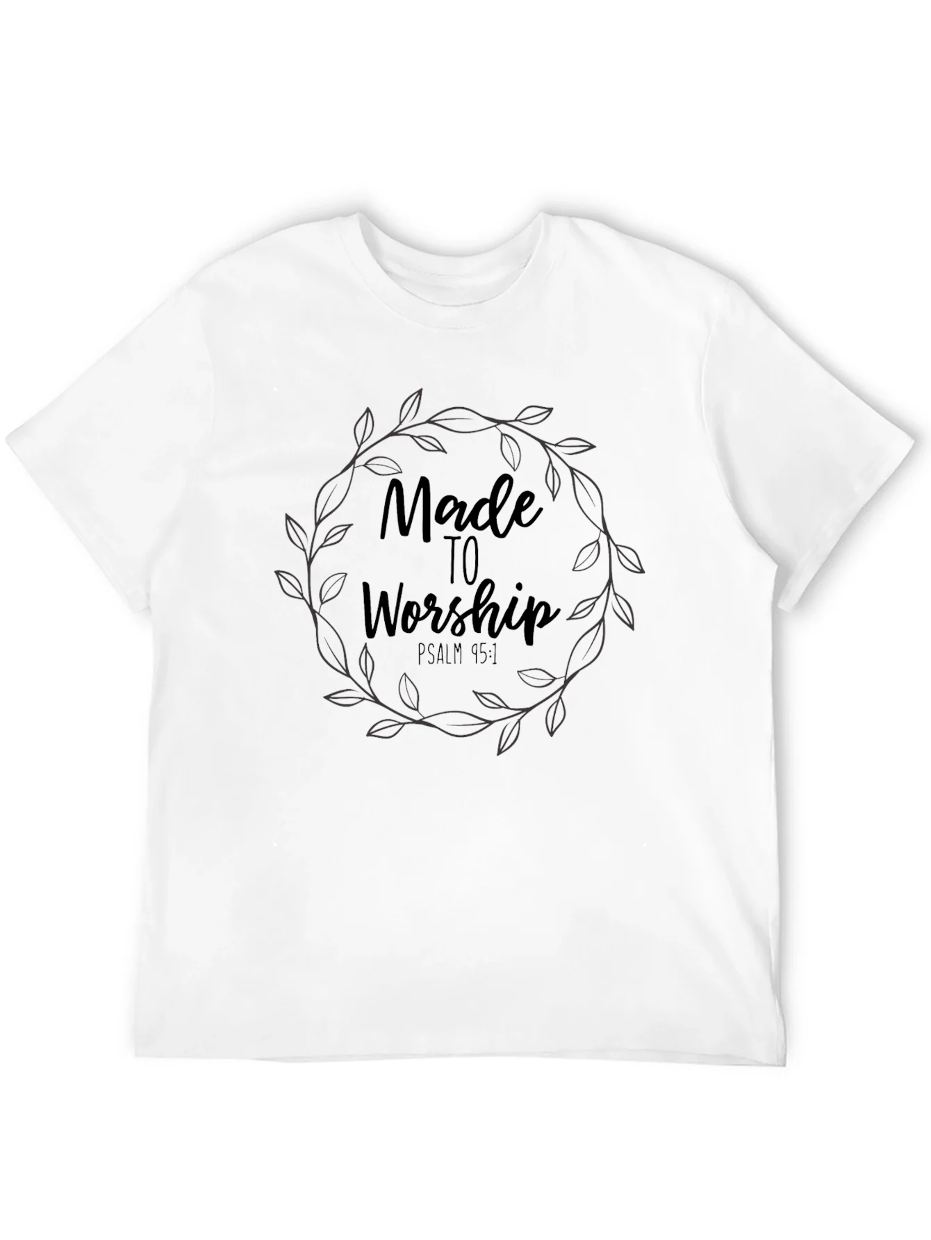 Camiseta Negra Made to Worship Salmo 95:1