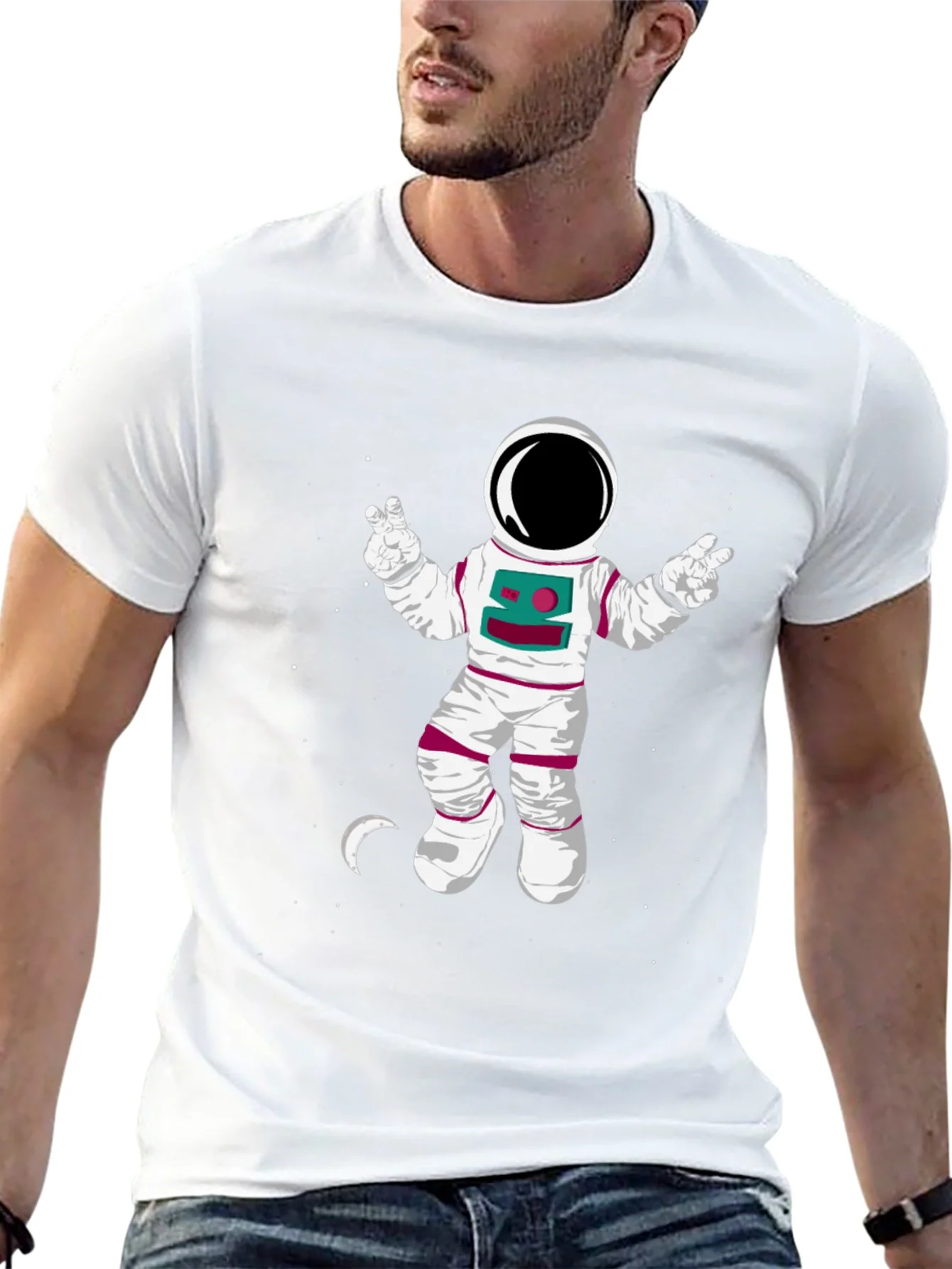 Camiseta Hombre Astronauta Espacial Dise?o Divertido