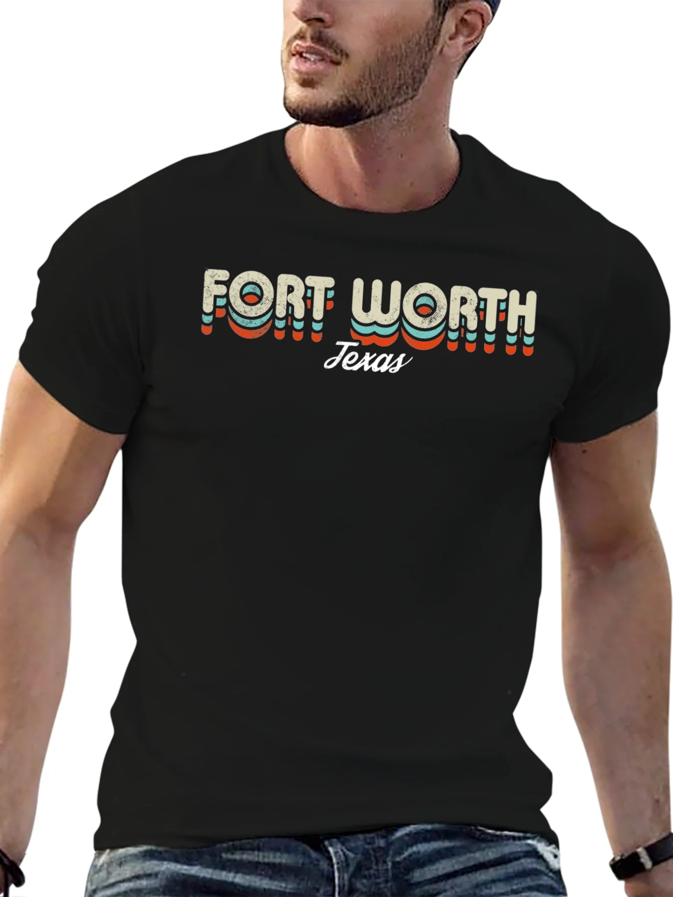 Rebbecca Fort Worth Texas Retro Graphic T-Shirt