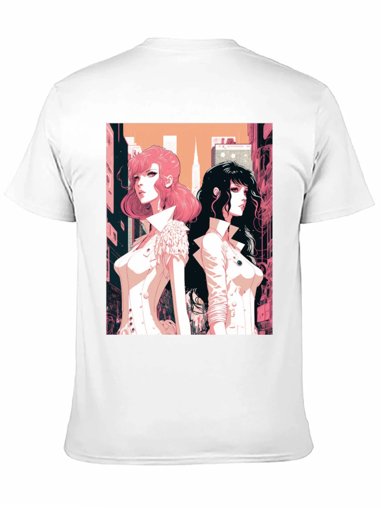 Rebbecca Anime Girls Graphic Tee - Black