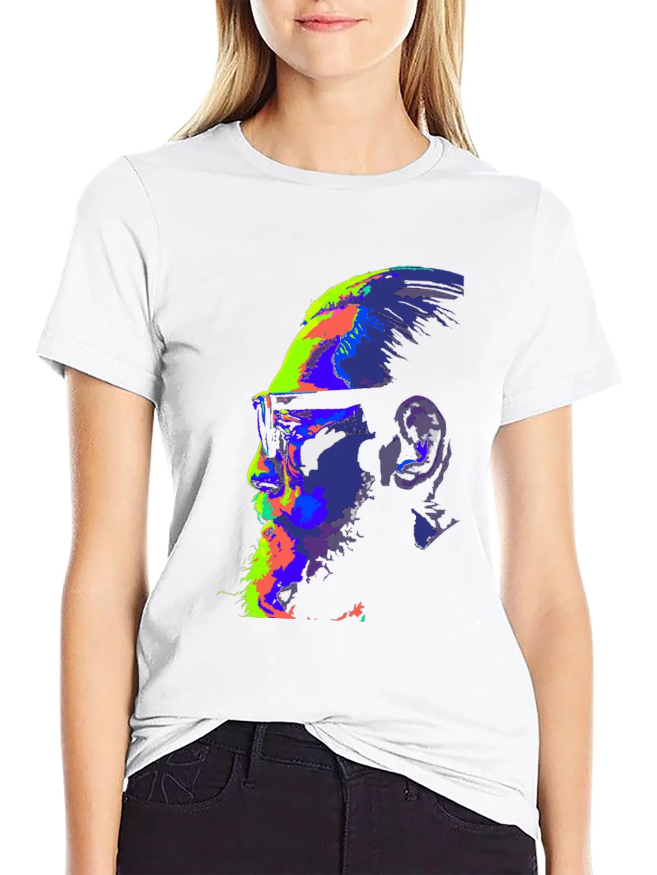 Rebbecca Vibrant McGregor Graphic Print Black T-Shirt