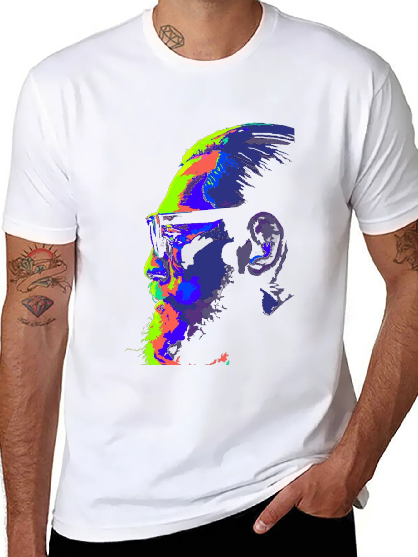 Rebbecca Vibrant McGregor Graphic Print Black T-Shirt