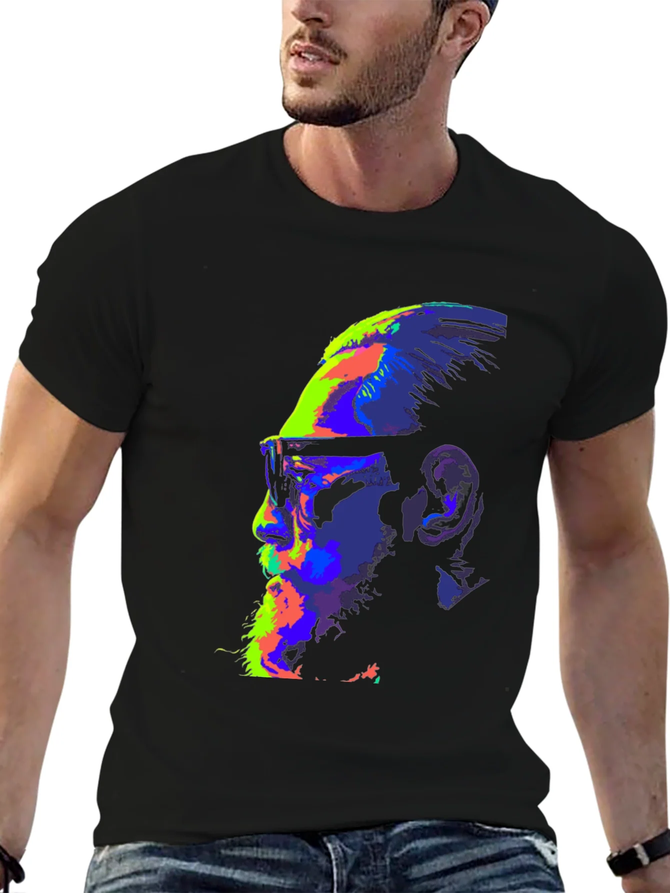 Rebbecca Vibrant McGregor Graphic Print Black T-Shirt