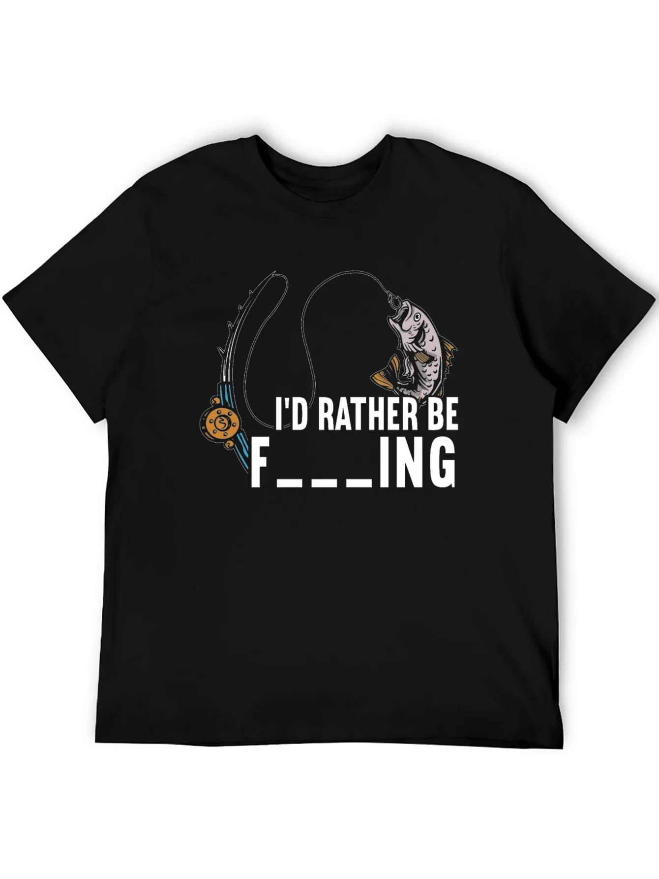 Rebbecca Id Rather Be Fishing Graphic T-Shirt
