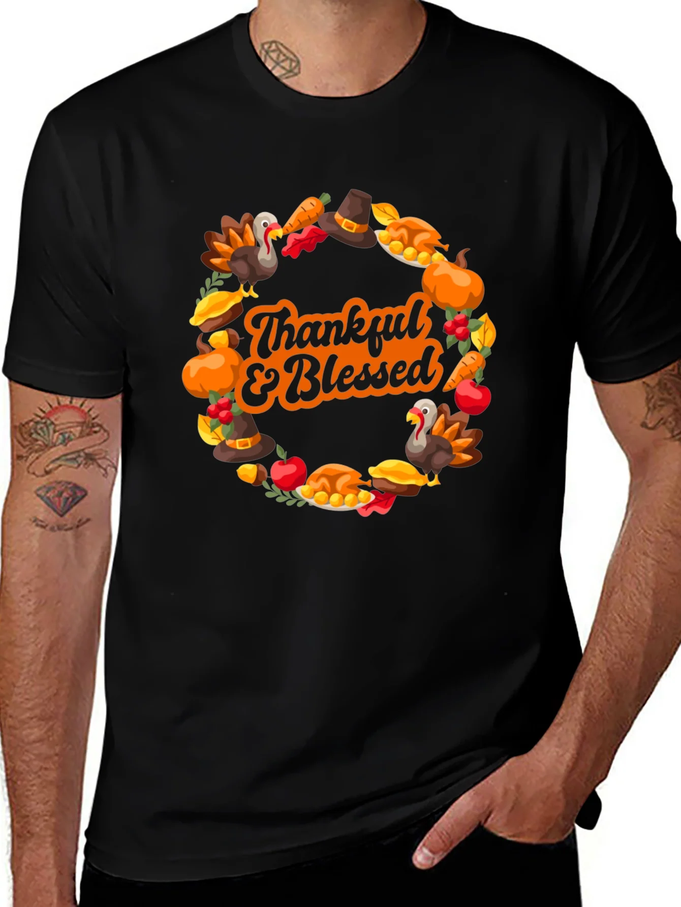 Rebbecca Thankful & Blessed Thanksgiving T-Shirt