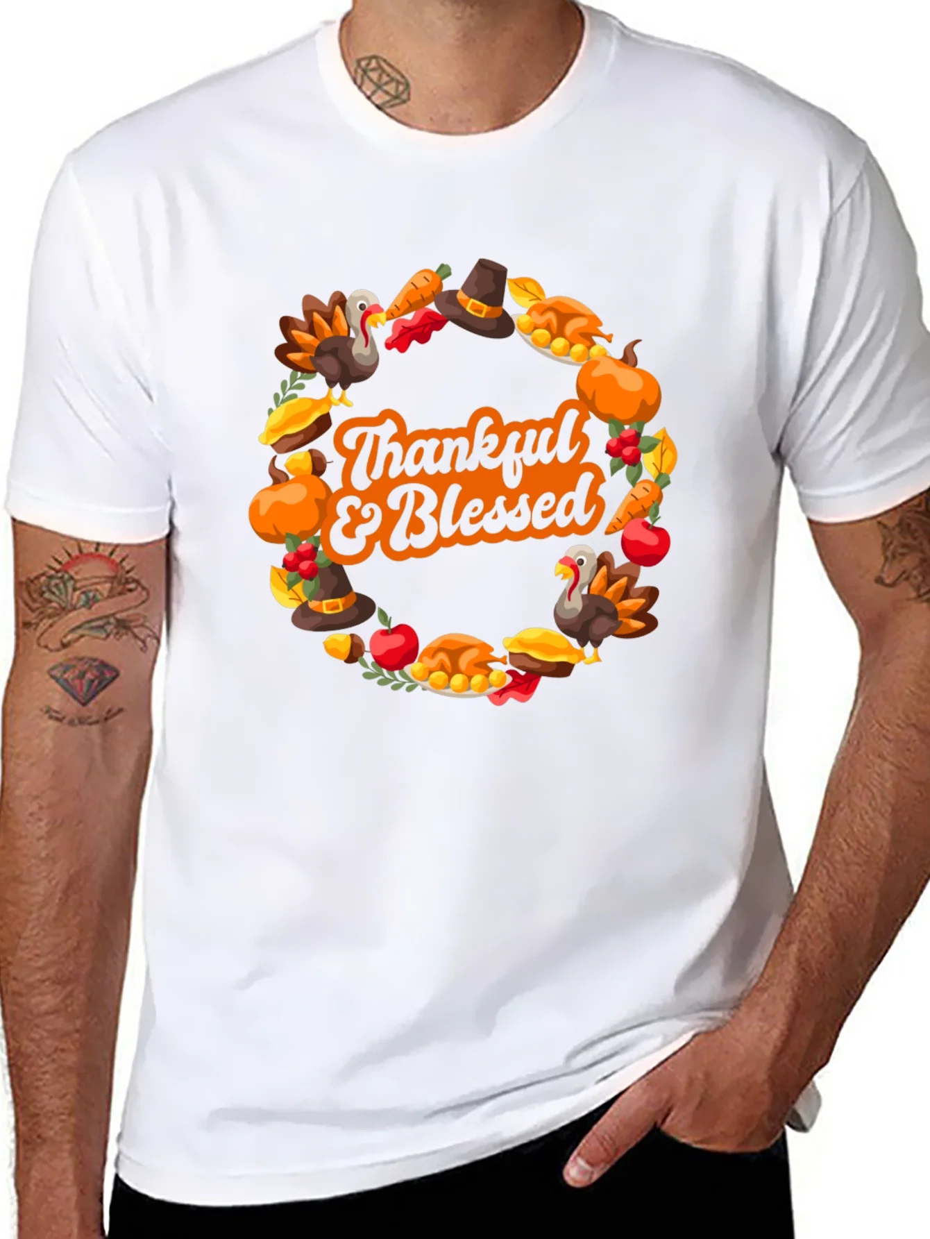 Rebbecca Thankful & Blessed Thanksgiving T-Shirt