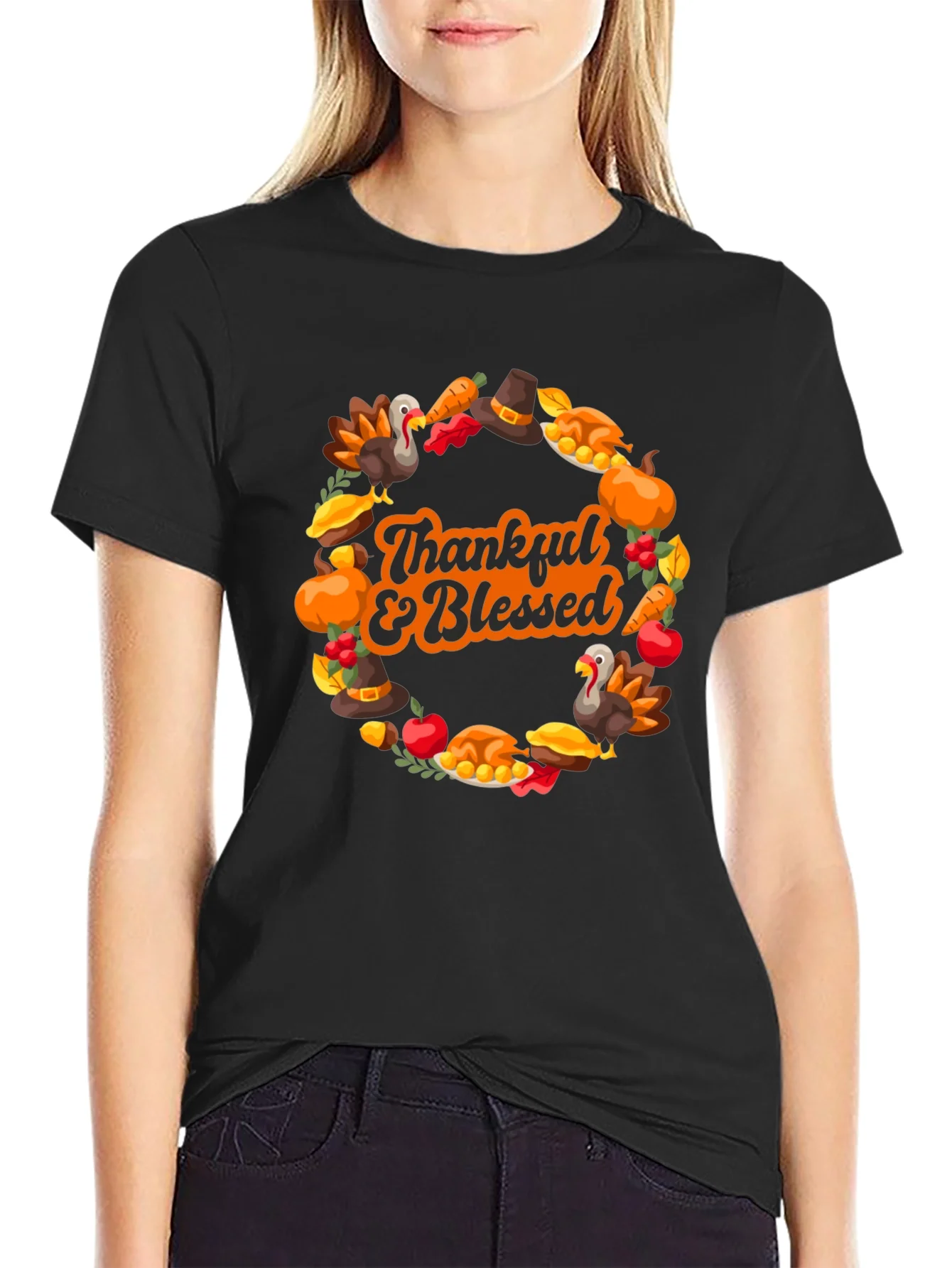 Rebbecca Thankful & Blessed Thanksgiving T-Shirt