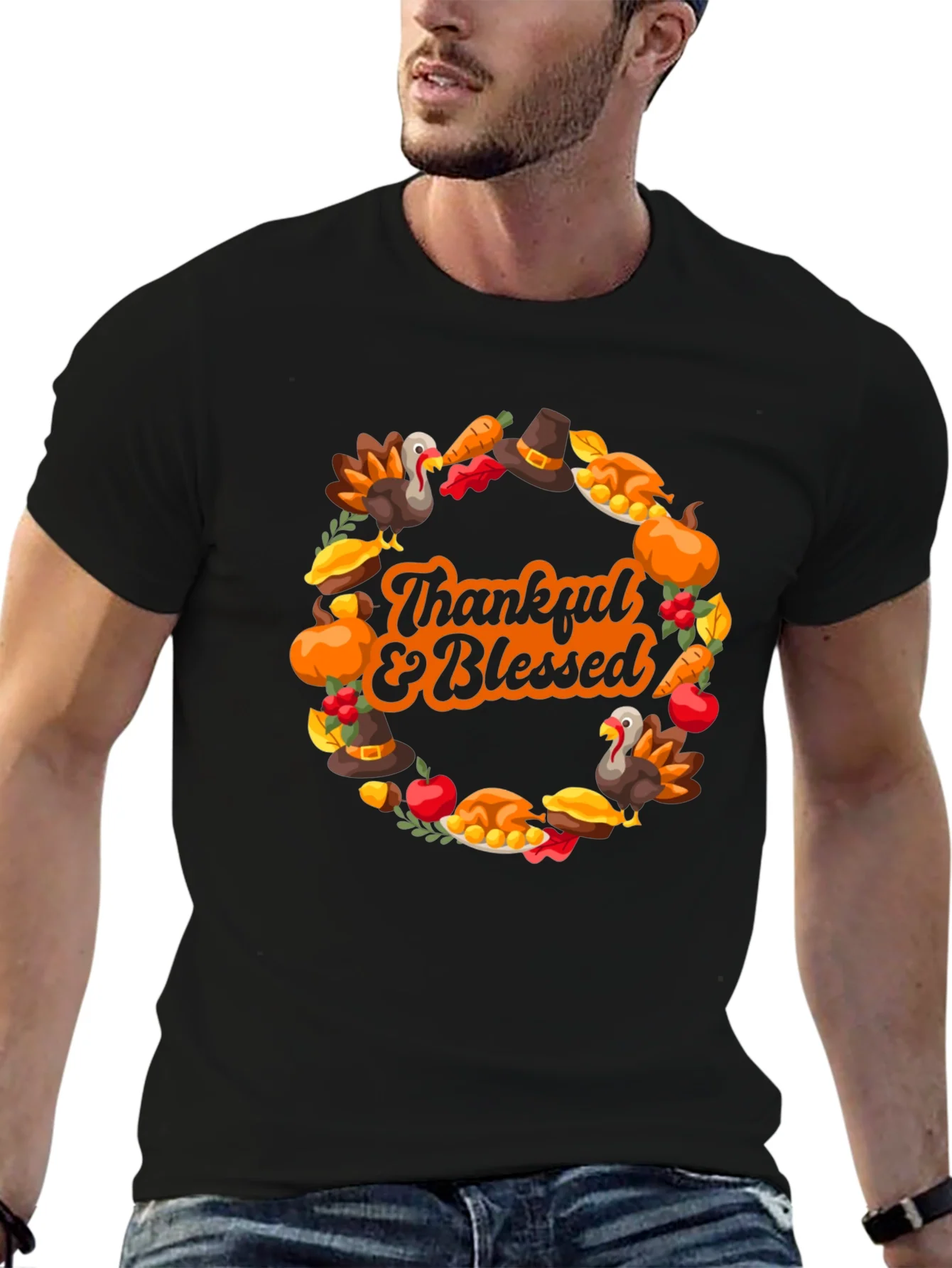 Rebbecca Thankful & Blessed Thanksgiving T-Shirt