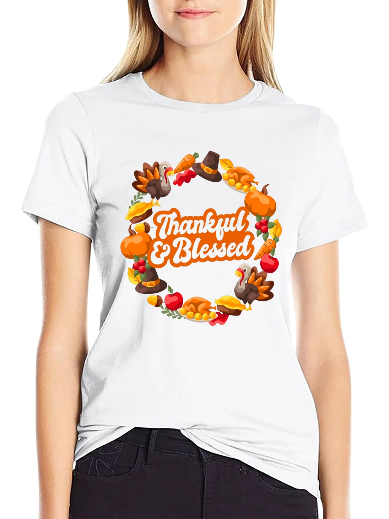 Rebbecca Thankful & Blessed Thanksgiving T-Shirt