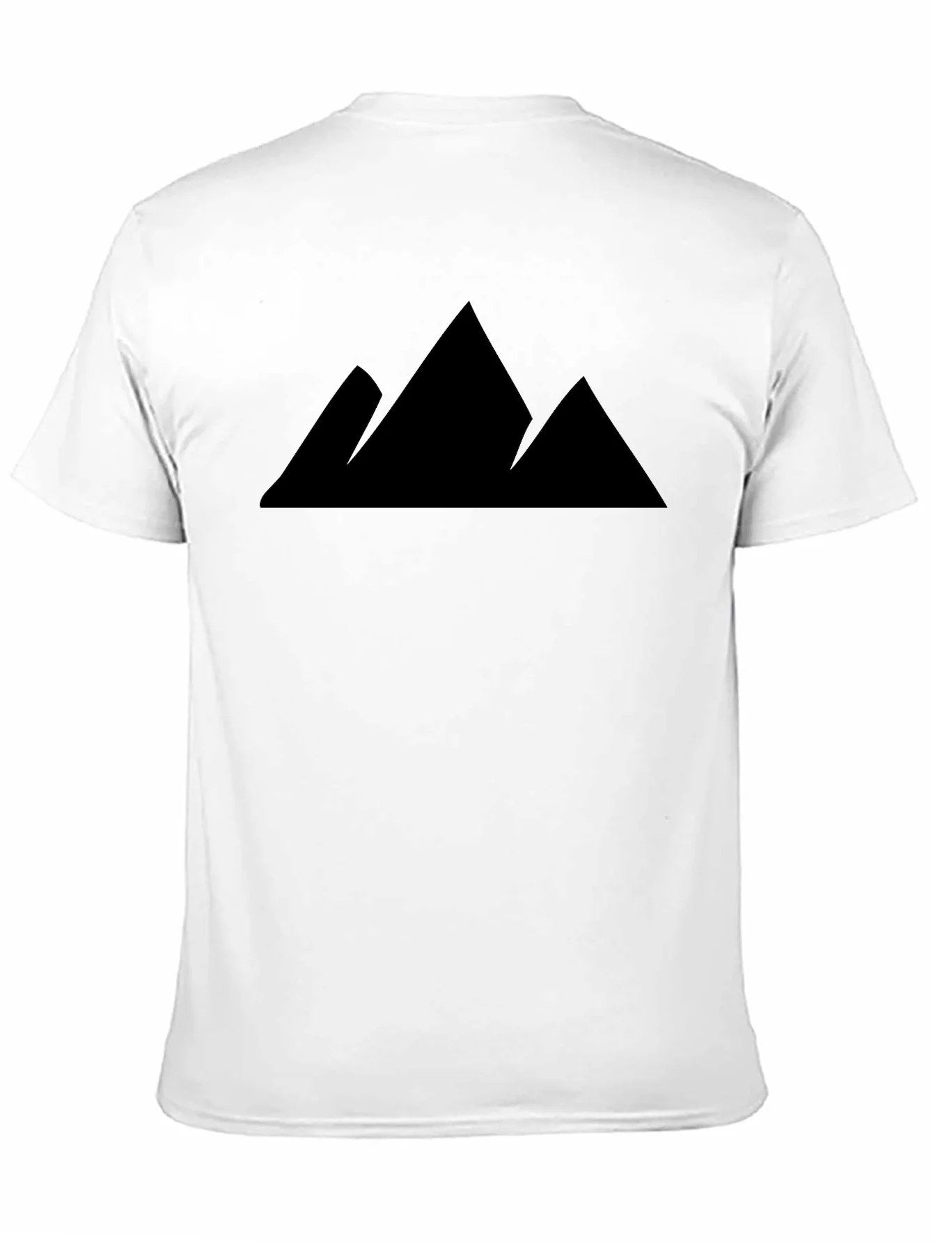 Camiseta Negra con Dise?o de Monta?as